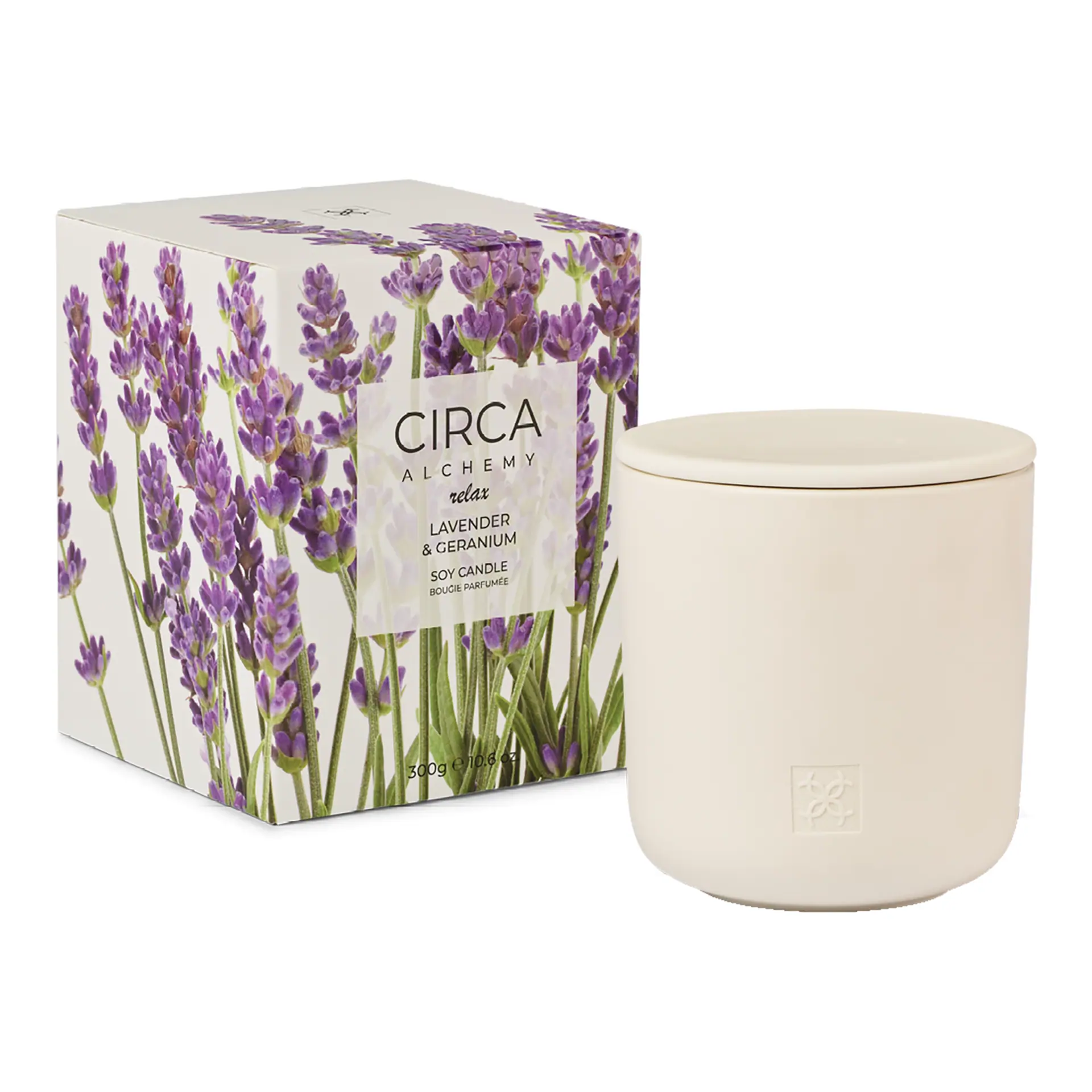 CIRCA 300g Candle - Alchemy Relax - LAVENDER & GERANIUM