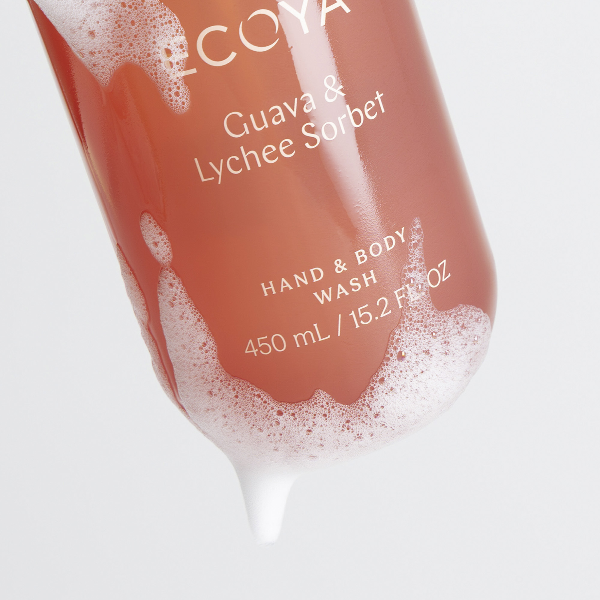ECOYA Hand & Body Wash Guava & Lychee Sorbet 450ml
