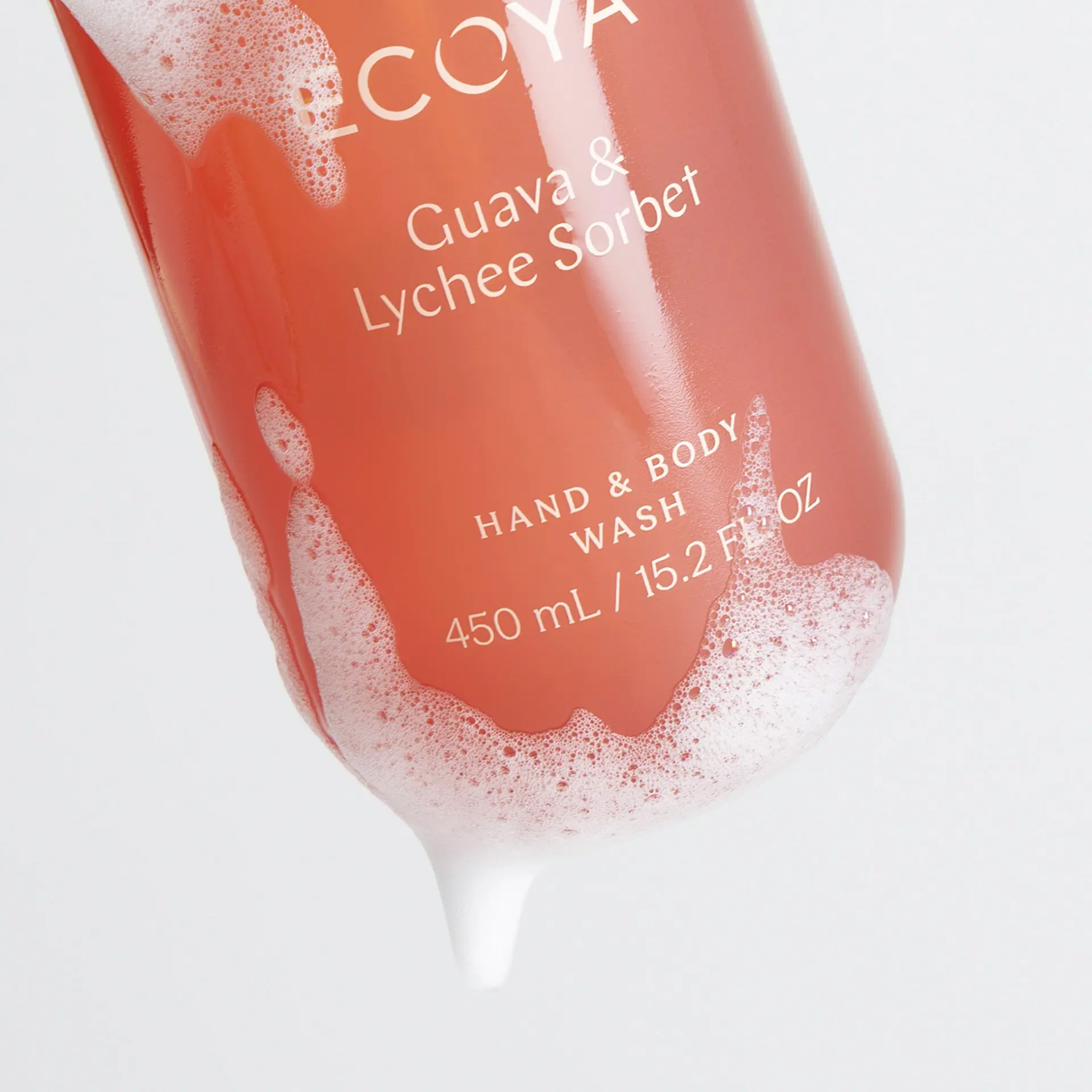 ECOYA Hand & Body Wash Guava & Lychee Sorbet 450ml