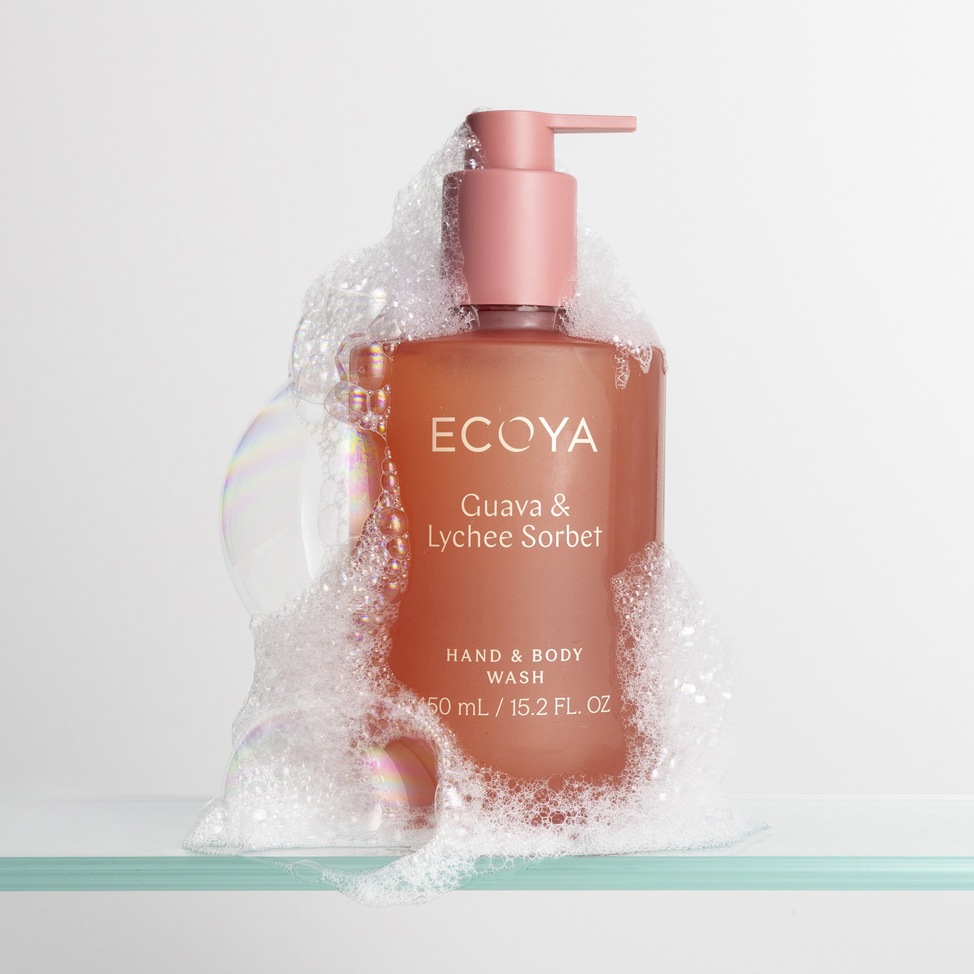 ECOYA Hand & Body Wash Guava & Lychee Sorbet 450ml