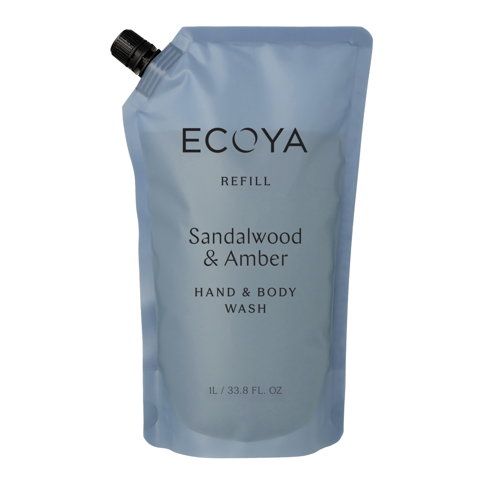 ECOYA Hand & Body Wash Refill Sandalwood & Amber 1L
