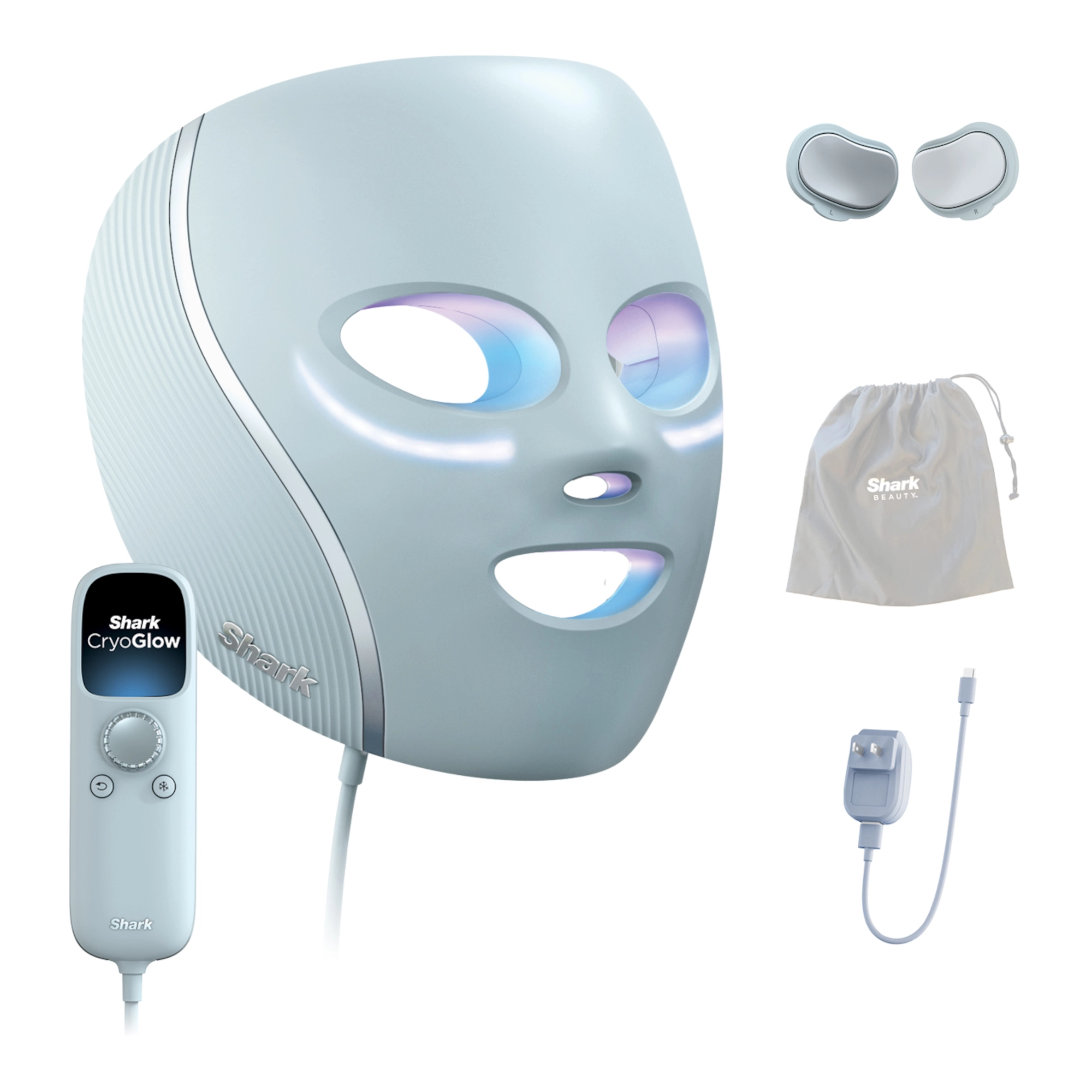 Shark CryoGlow Cooling + LED Face Mask (Blue Frost)