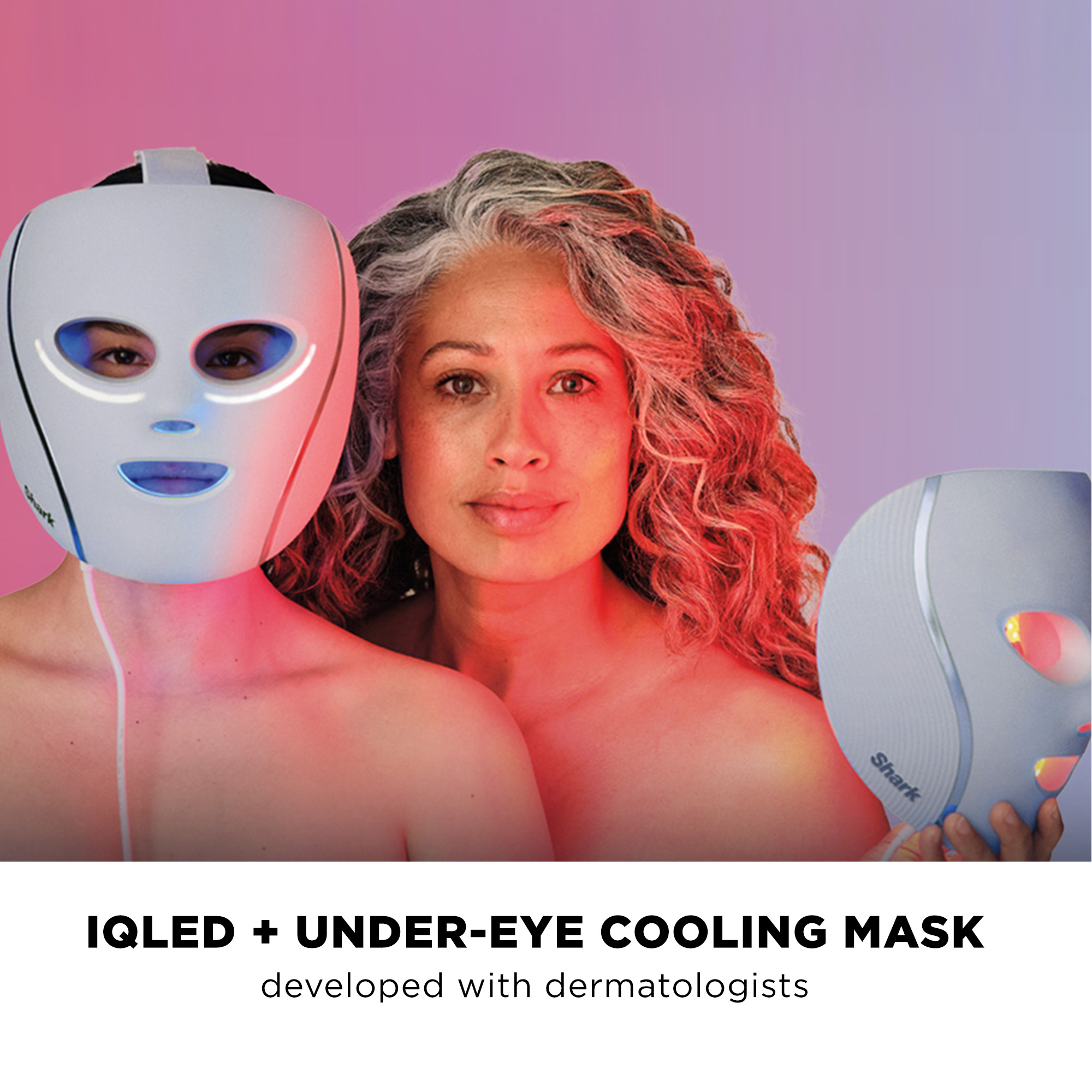 Shark CryoGlow™ Cooling + LED Face Mask (Blue Frost)