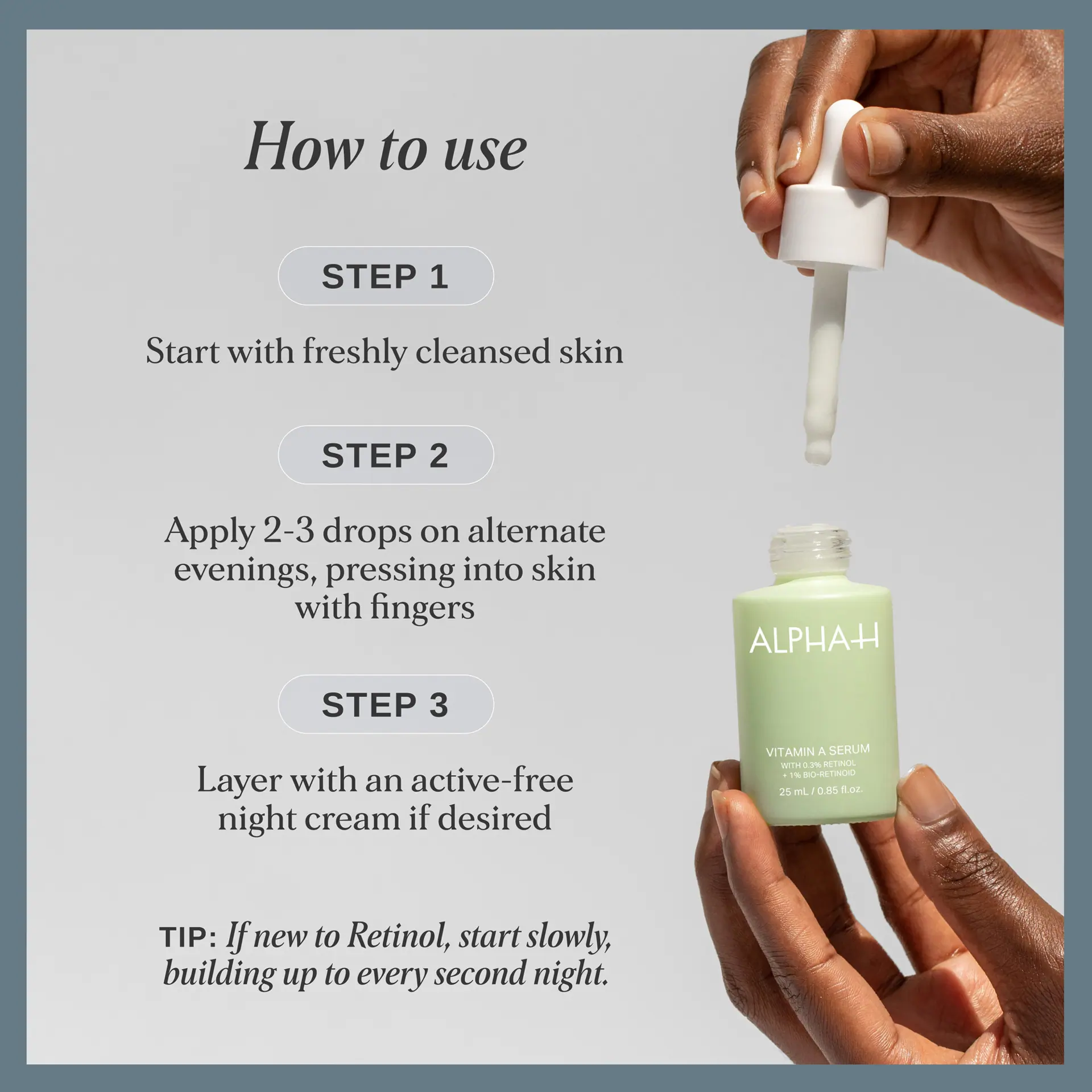 Alpha-H Vitamin A Serum with 0.3% Retinol + 1% Bio-Retinol 25ml