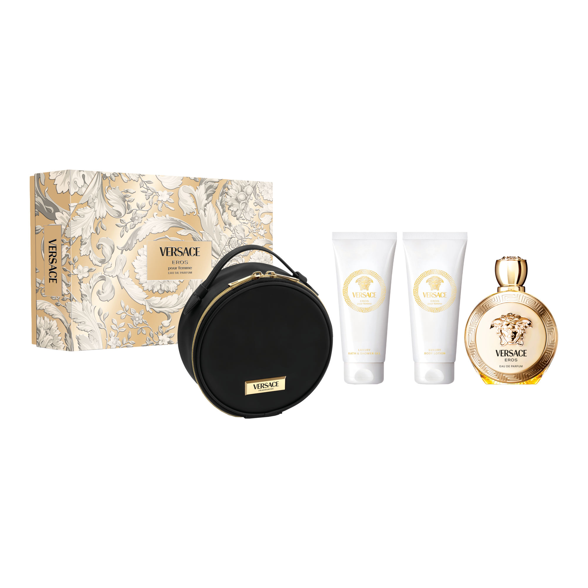 Versace Eros Pour Femme 100ml Eau de Parfum Set (100ml EDP + Shower Gel 100ml + Body lotion 100 + GW