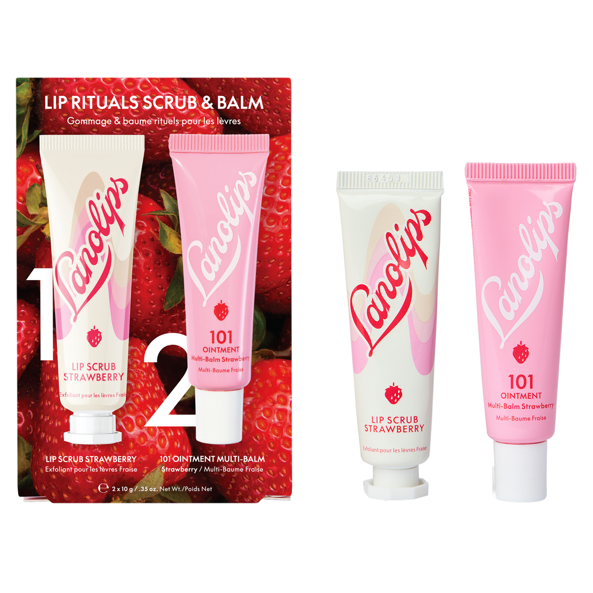 Lanolips Rituals Scrub & Balm Strawberry (2 x 10g)