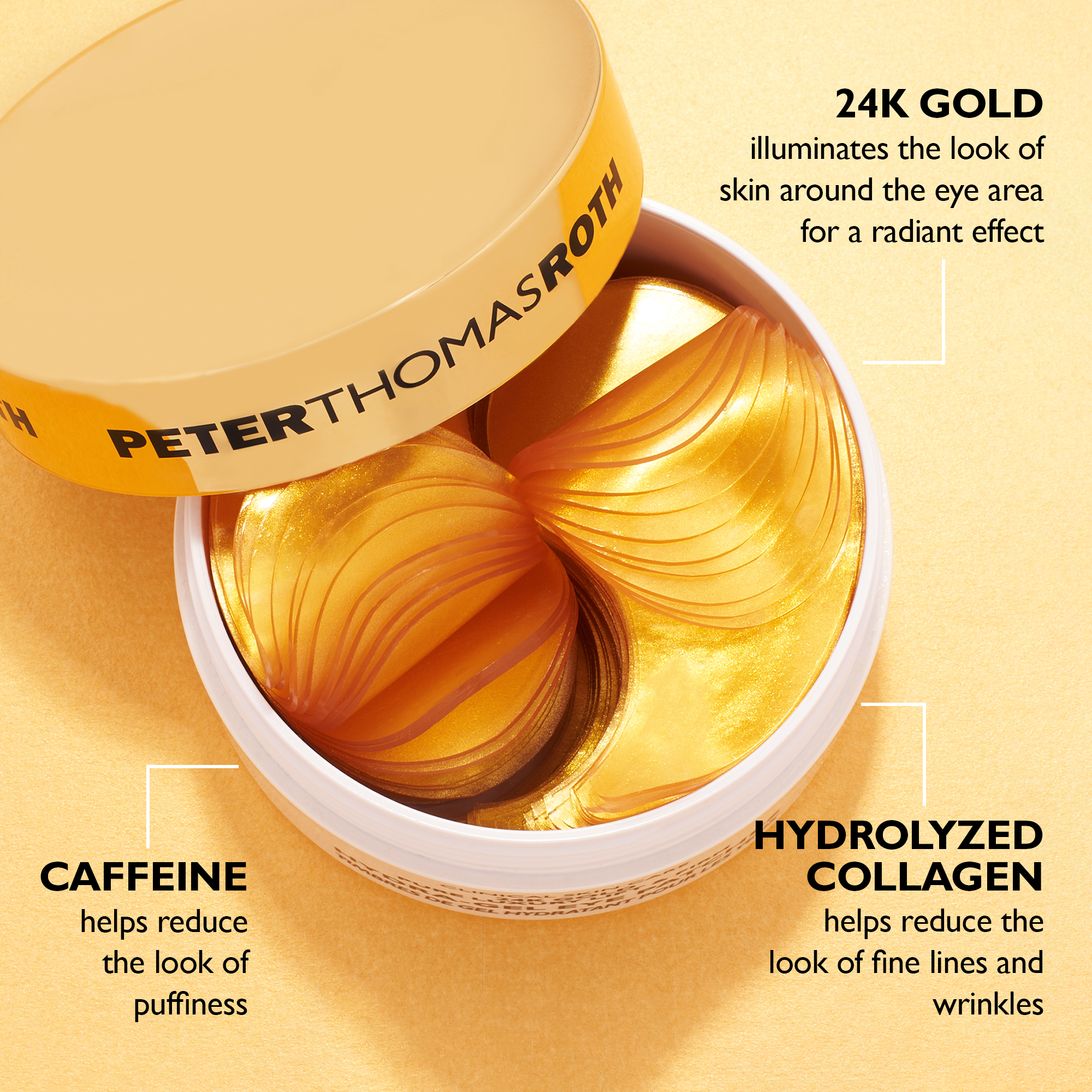 Peter Thomas Roth 24K Gold Pure Luxury Lift & Firm Hydra-Gel Eye Patches (60 Patches)