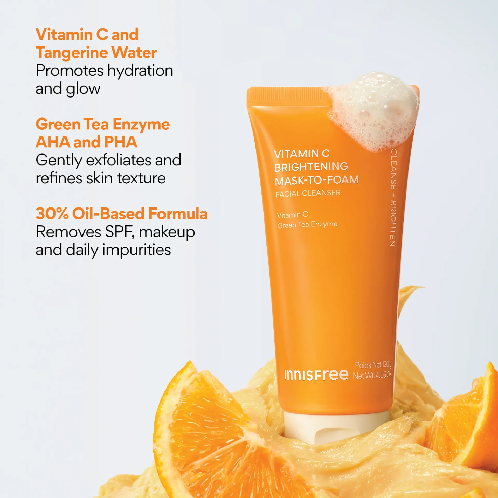 INNISFREE Vitamin C Brightening Mask-To-Foam 120g