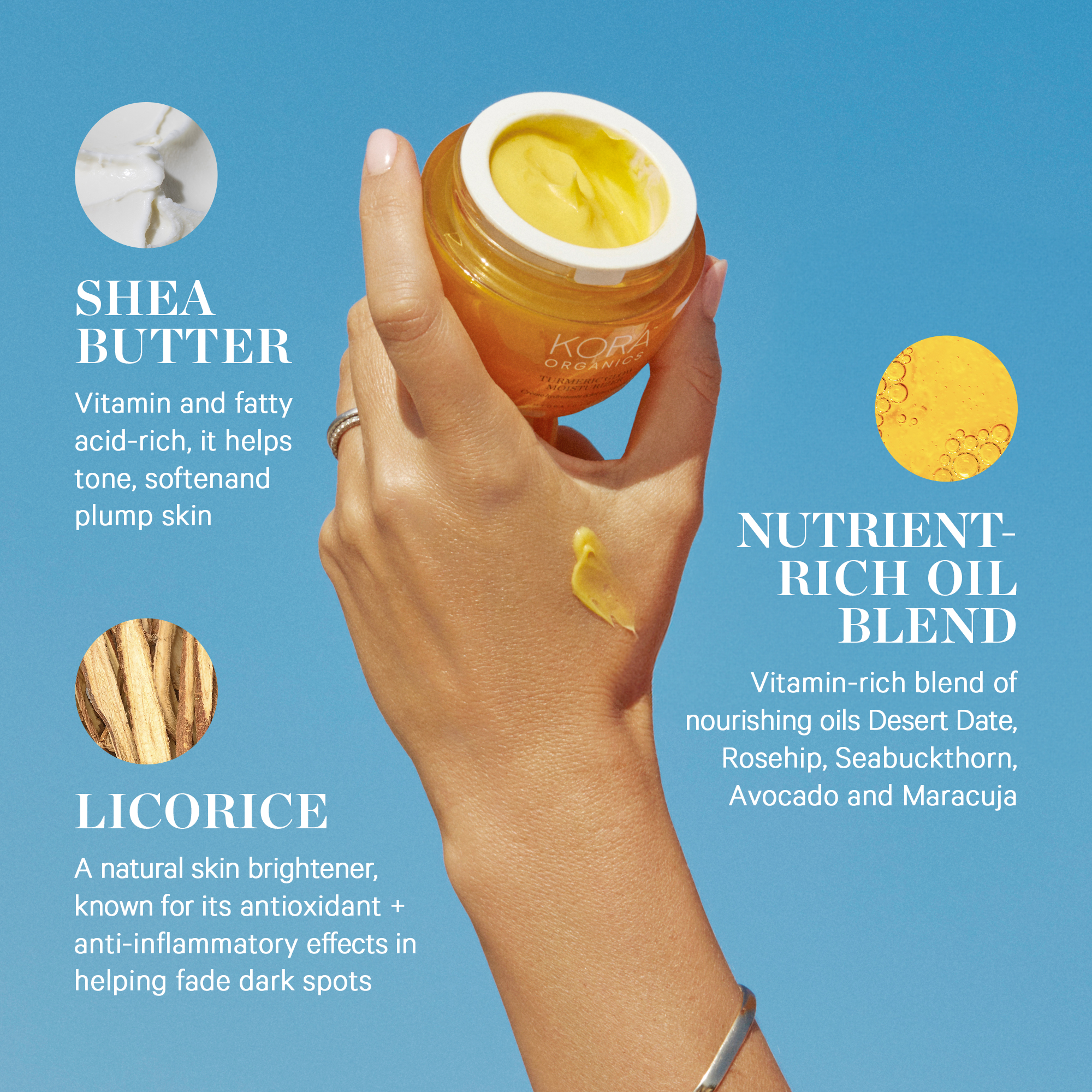 KORA Organics Turmeric Glow Moisturizer Jar 50ml