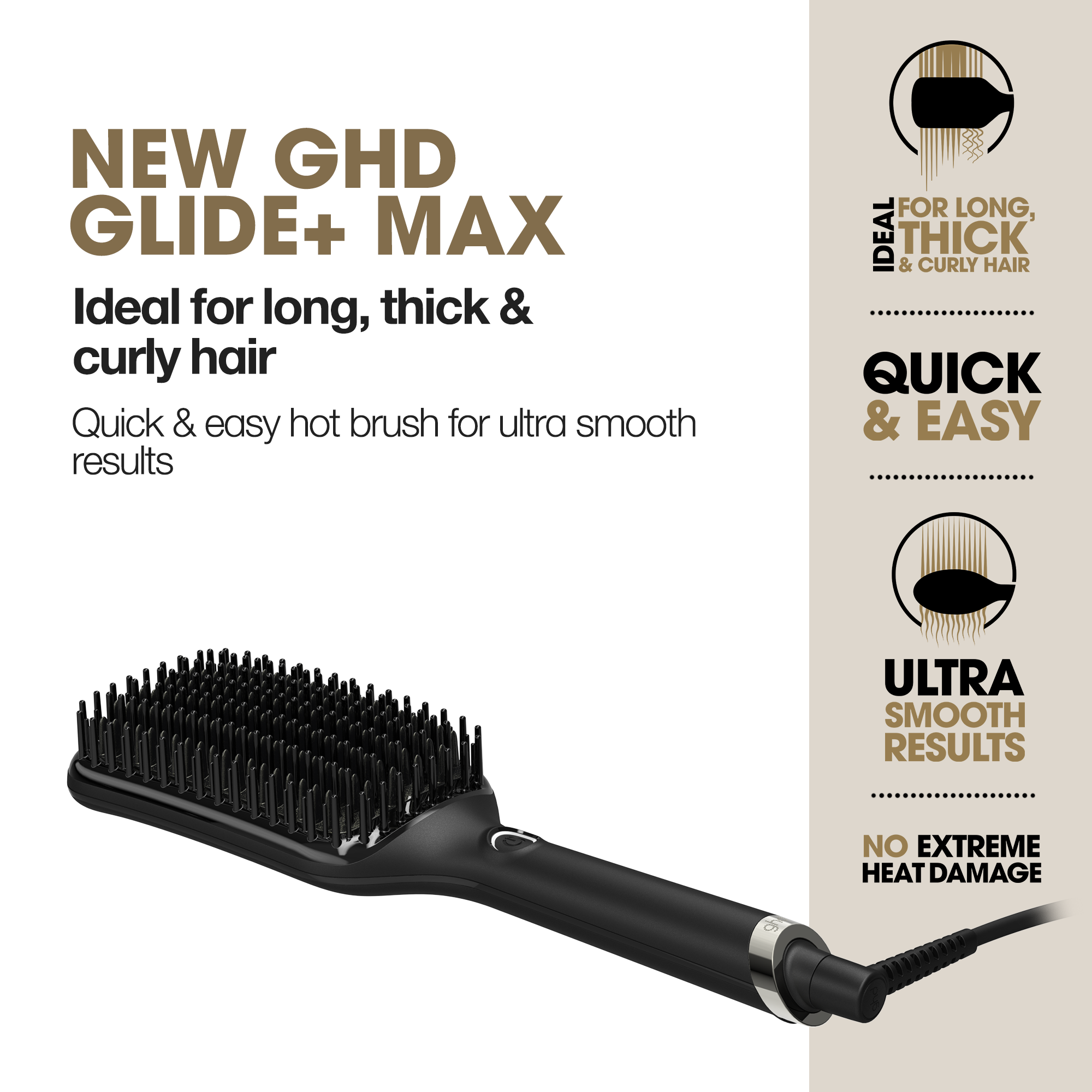 GHD Glide+ Max Smoothing Hot Brush