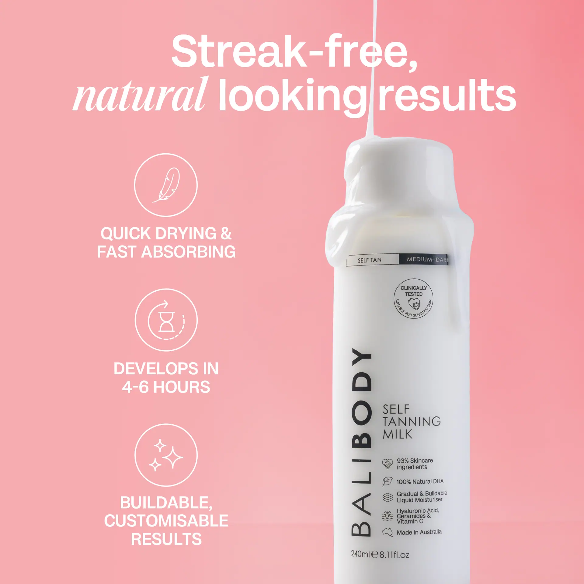 Bali Body Self Tanning Milk 240ml