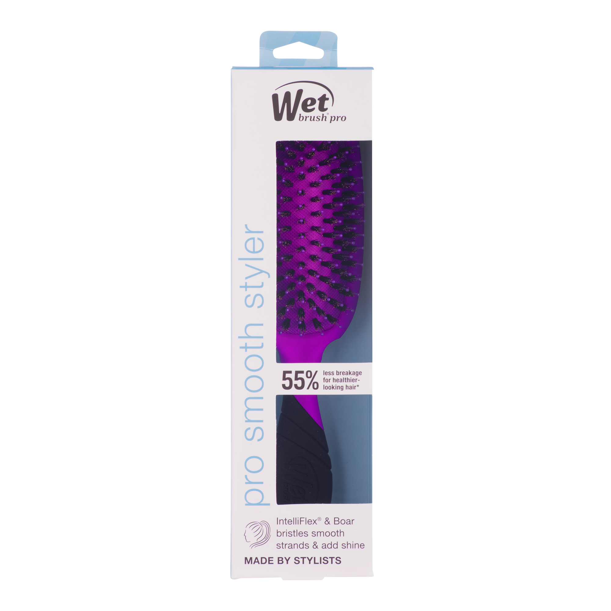 The Wet Brush Pro Shine Enhancer Boar Bristle Brush - Purple