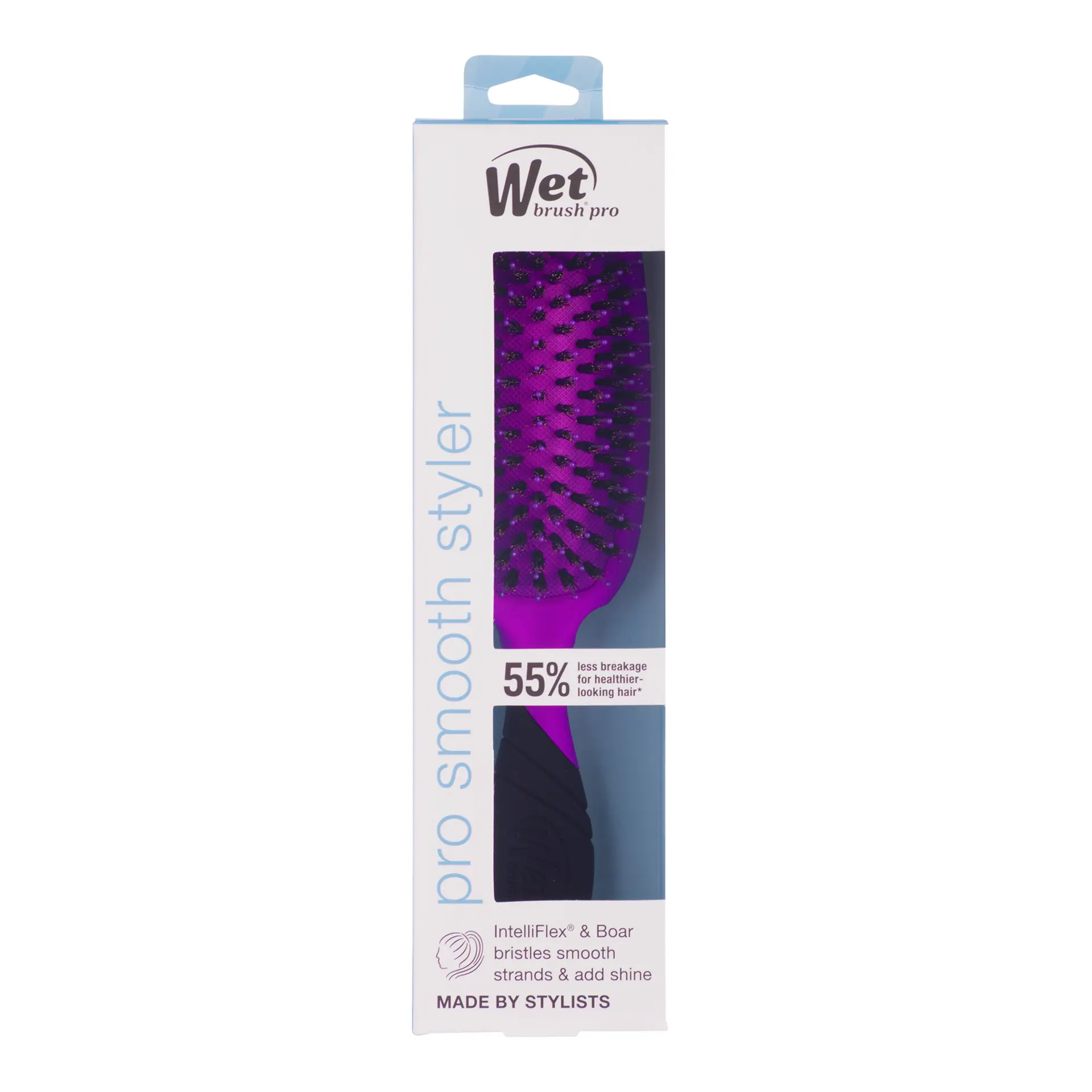 The Wet Brush Pro Shine Enhancer Boar Bristle Brush - Purple