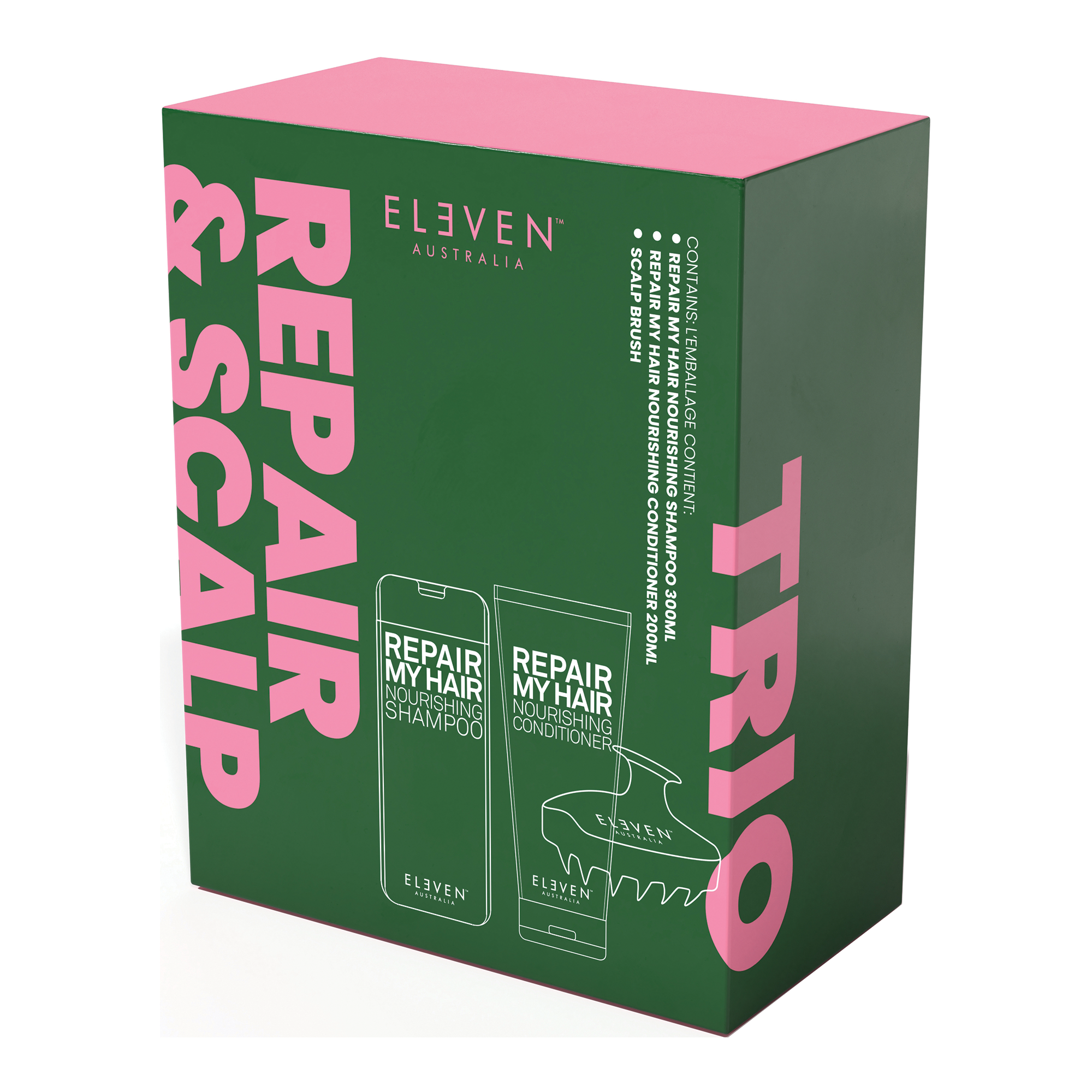 ELEVEN Australia Repair & Scalp Brush Trio Pack