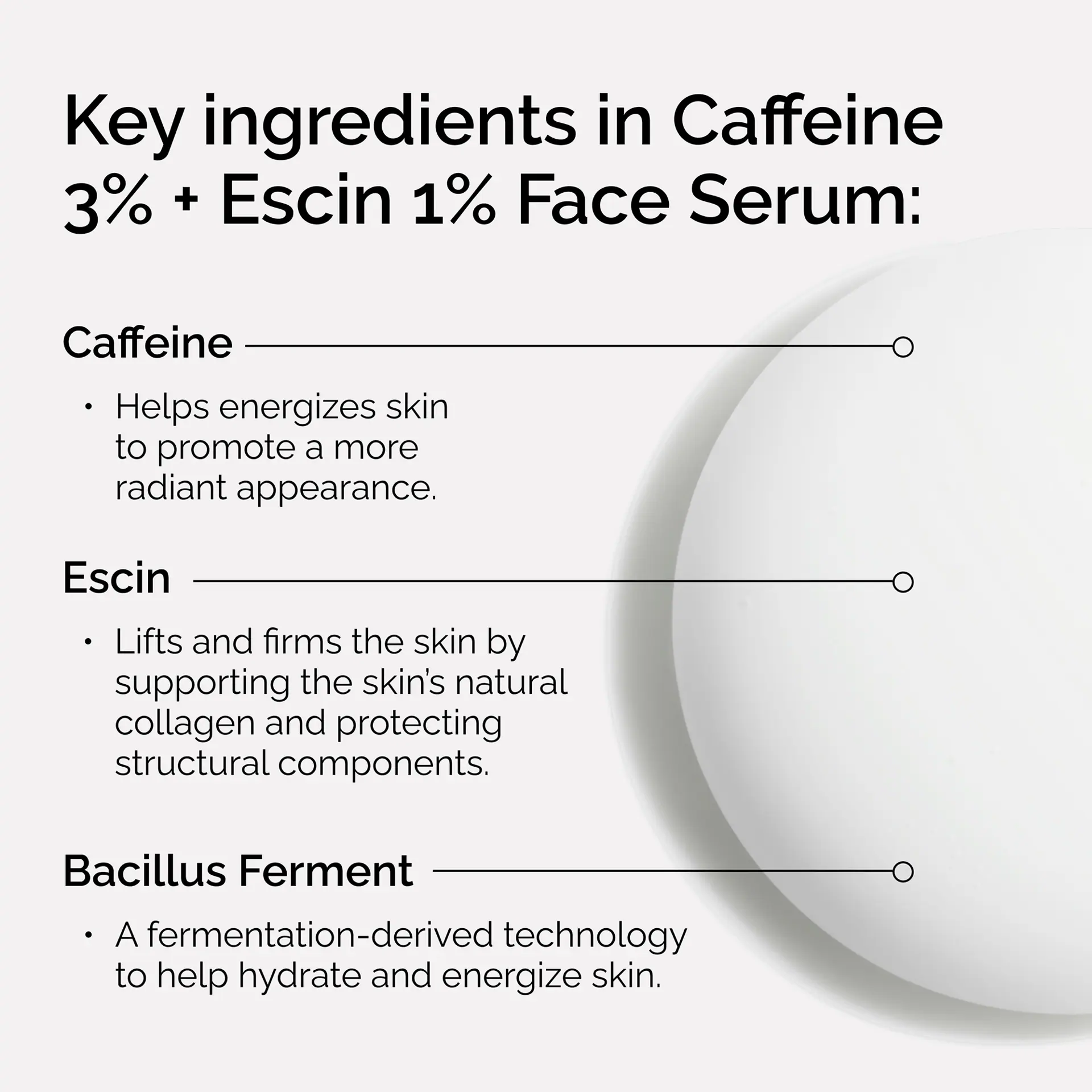 The Ordinary Caffeine 3% + Escin 1% Face Serum