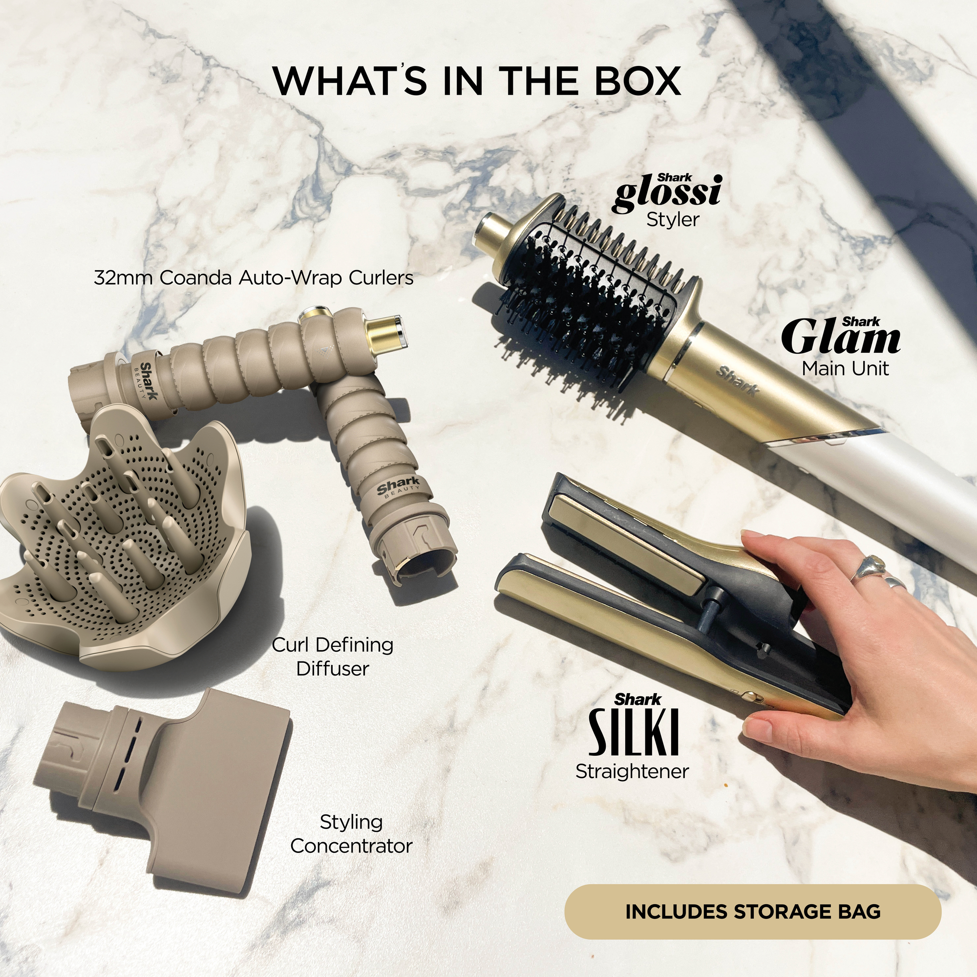 Shark Glam Air Styling & Drying System - Soft Gold