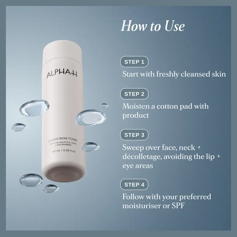 Alpha-H Clear Skin Tonic with 2% Salicylic Acid + Niacinamide 100ml