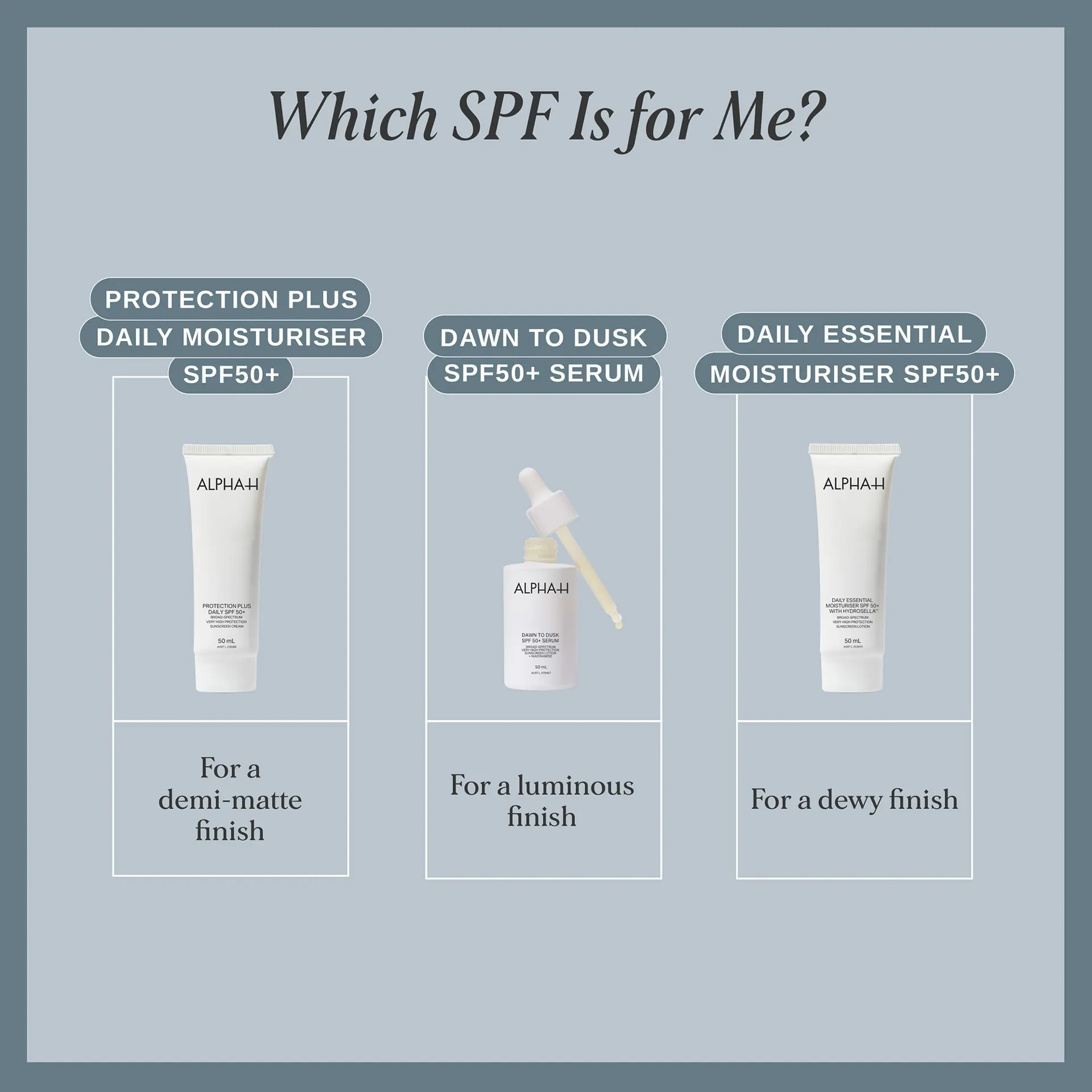 Alpha-H Daily Essential Moisturiser SPF 50+ with Hydrosella 50ml