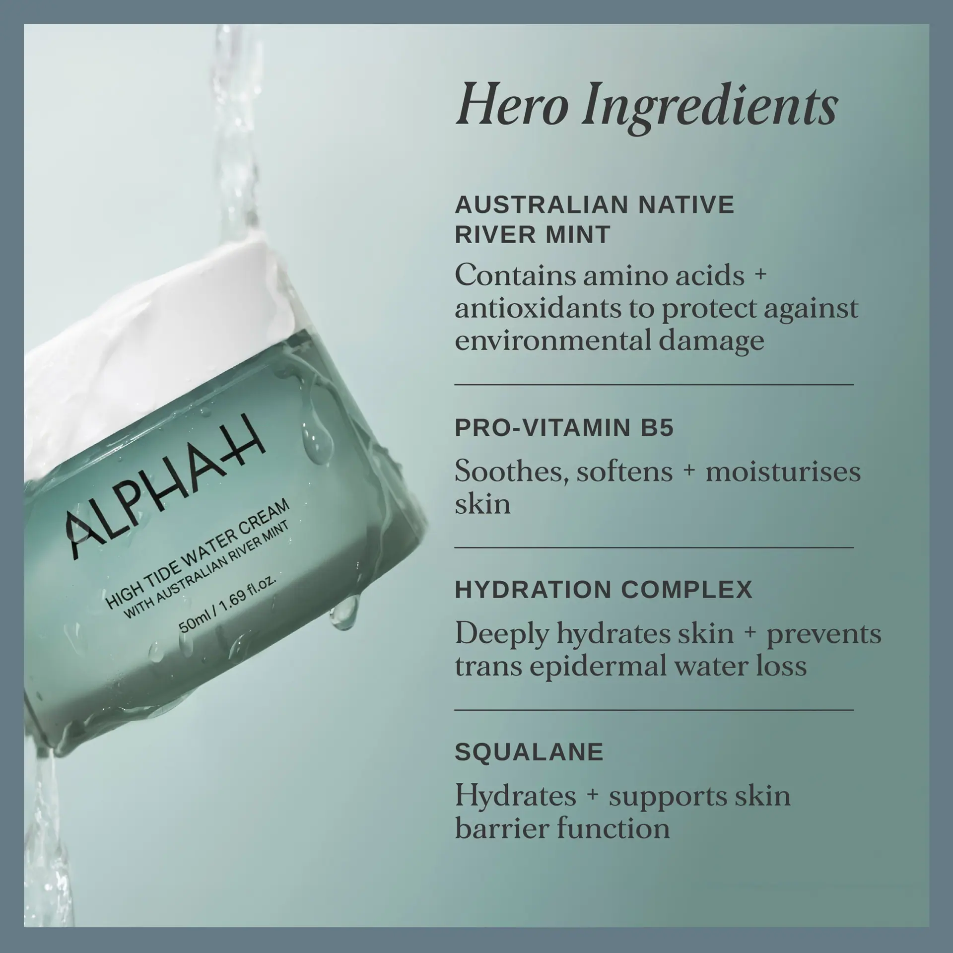 Alpha-H High Tide Water Cream with Australian River Mint 15ml