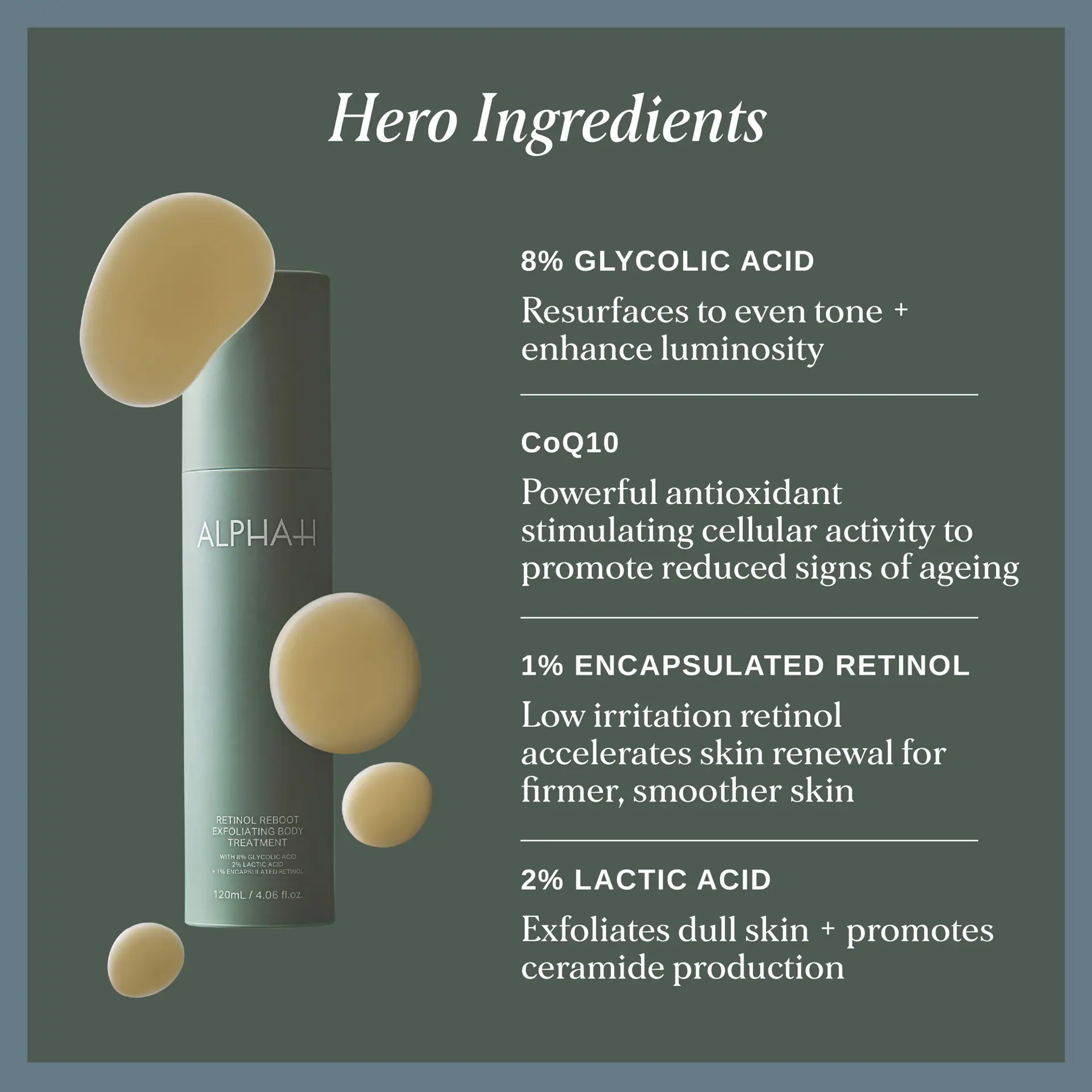 Alpha-H Retinol Reboot Exfoliating Body Treatment 120ml
