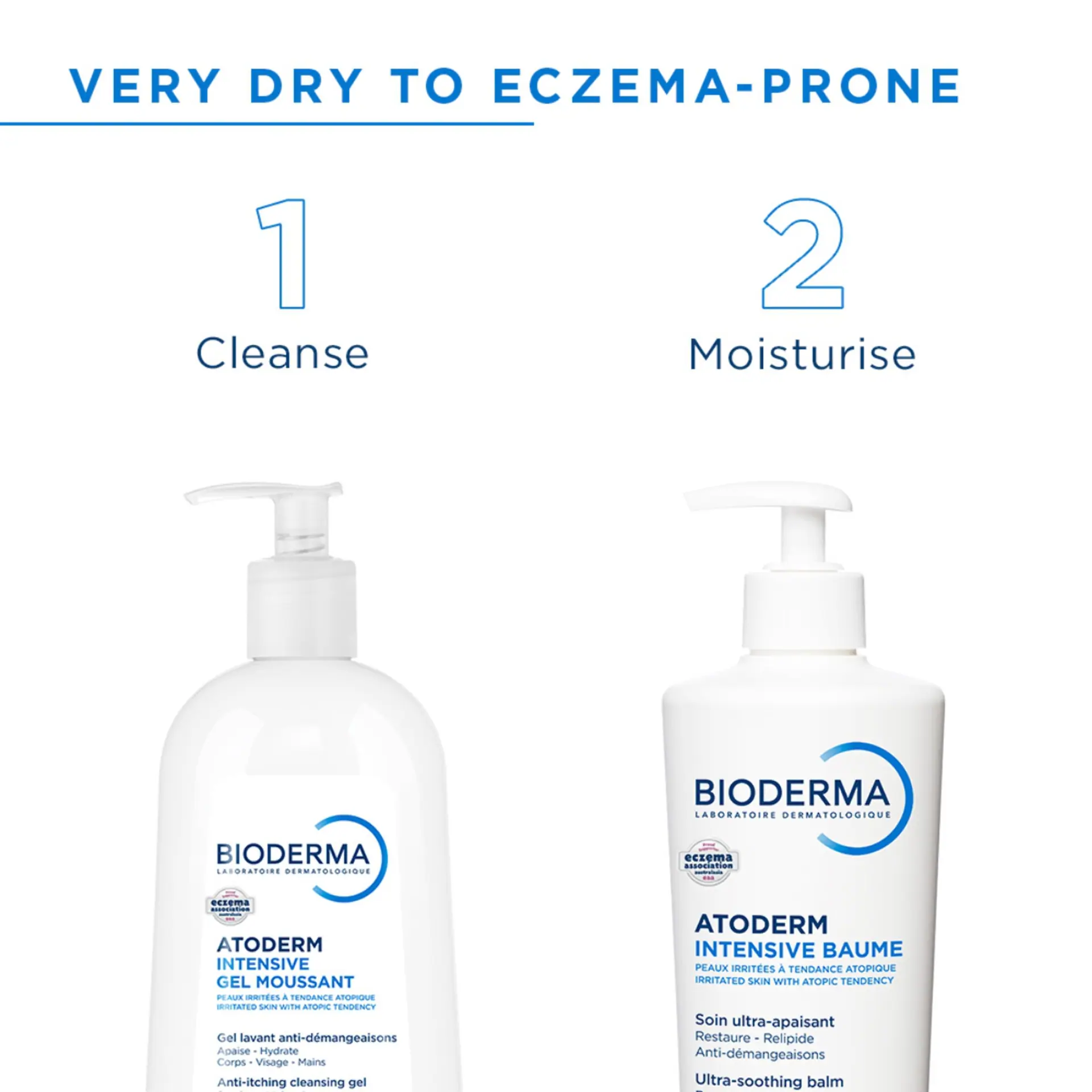 Bioderma Atoderm Intensive Gel Moussant Ultra-Soothing Foaming Body Wash Cleanser 500ml