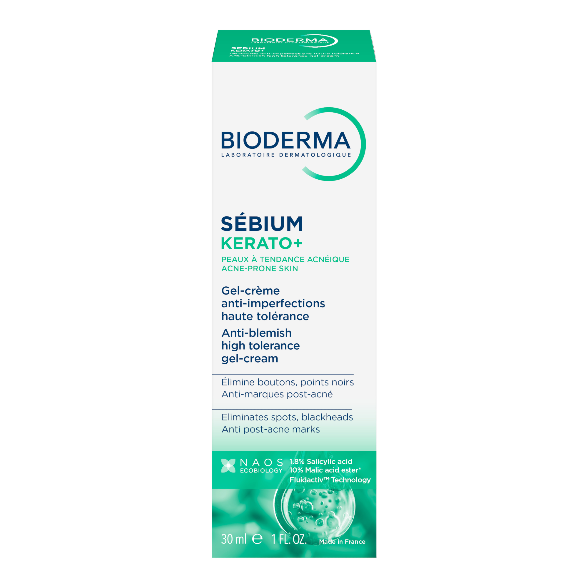Bioderma Sébium Kerato+ Anti-blemish Treatment Gel Cream for Acne-prone Skin 30ml