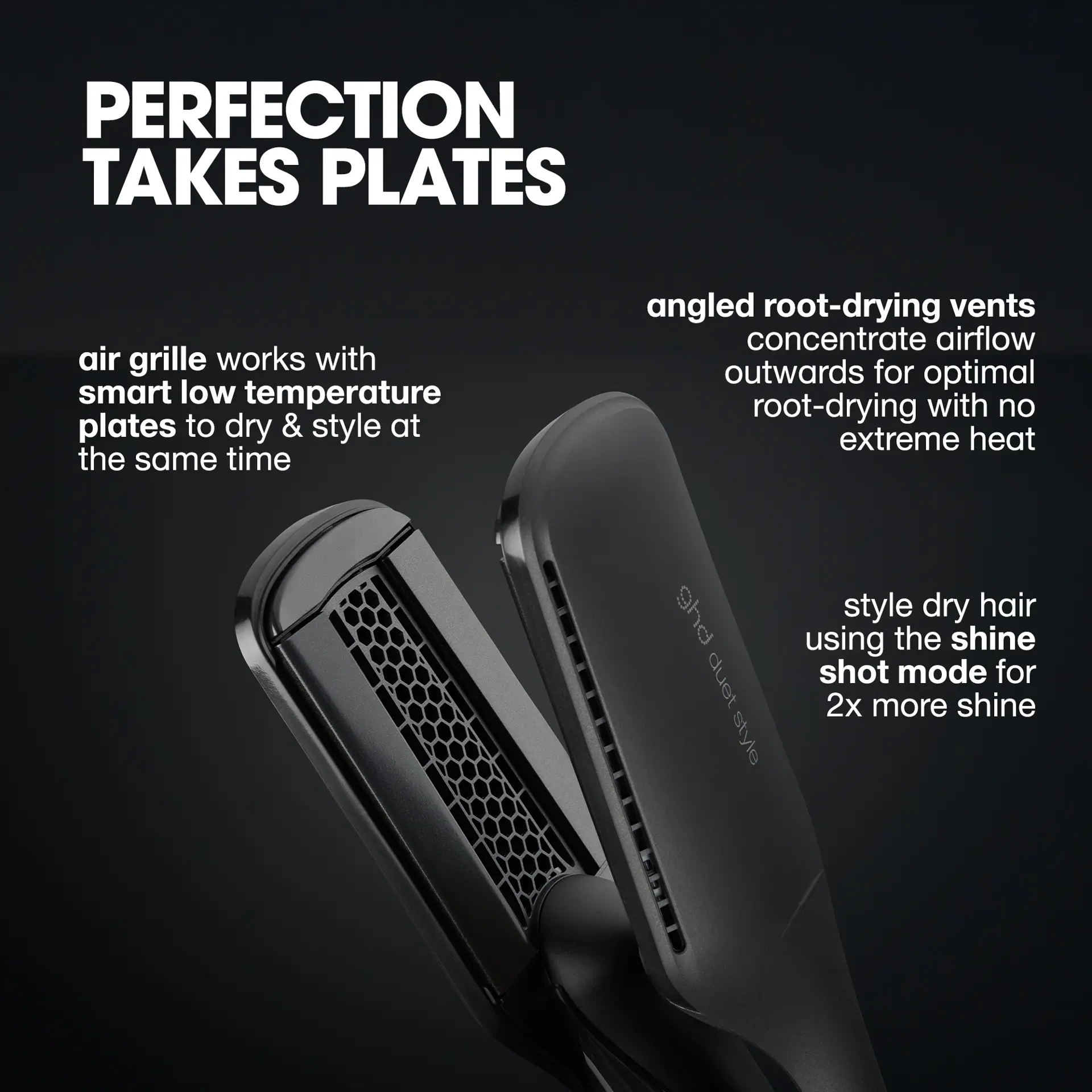 GHD Duet Style 2-In-1 Dryer And Straightener In Black