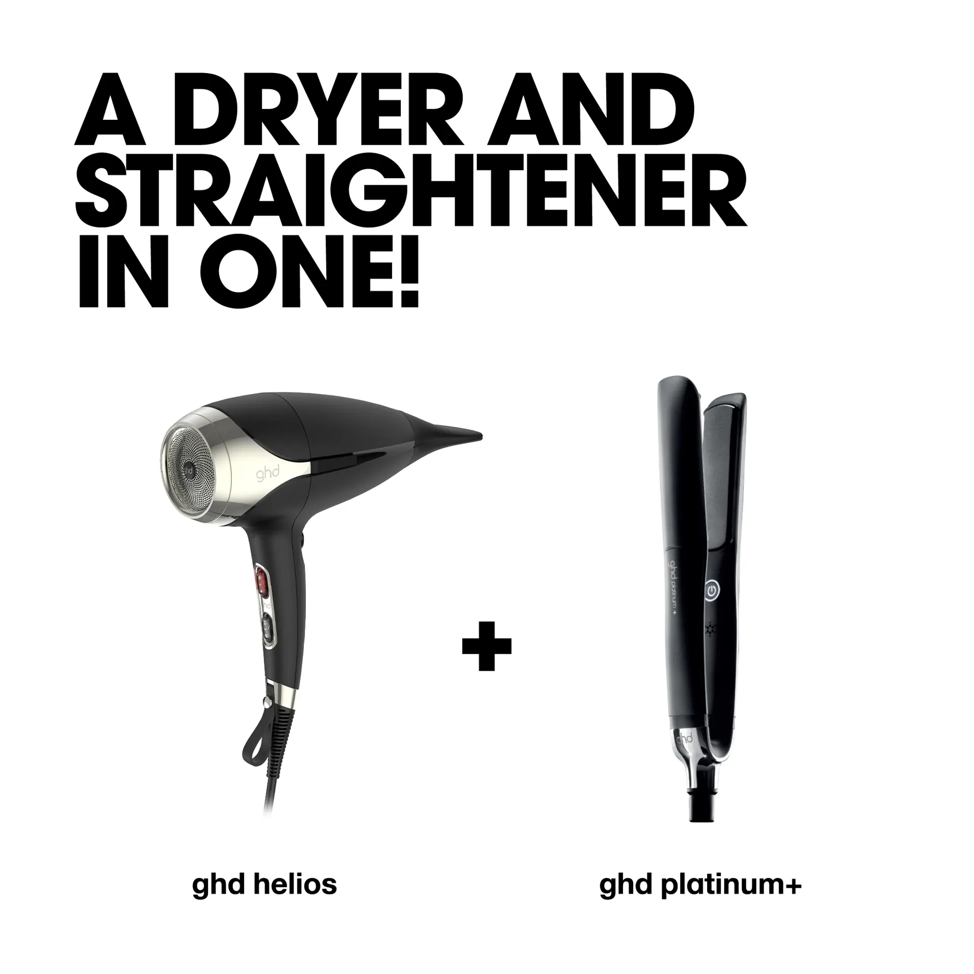 GHD Duet Style 2-In-1 Dryer And Straightener In Black