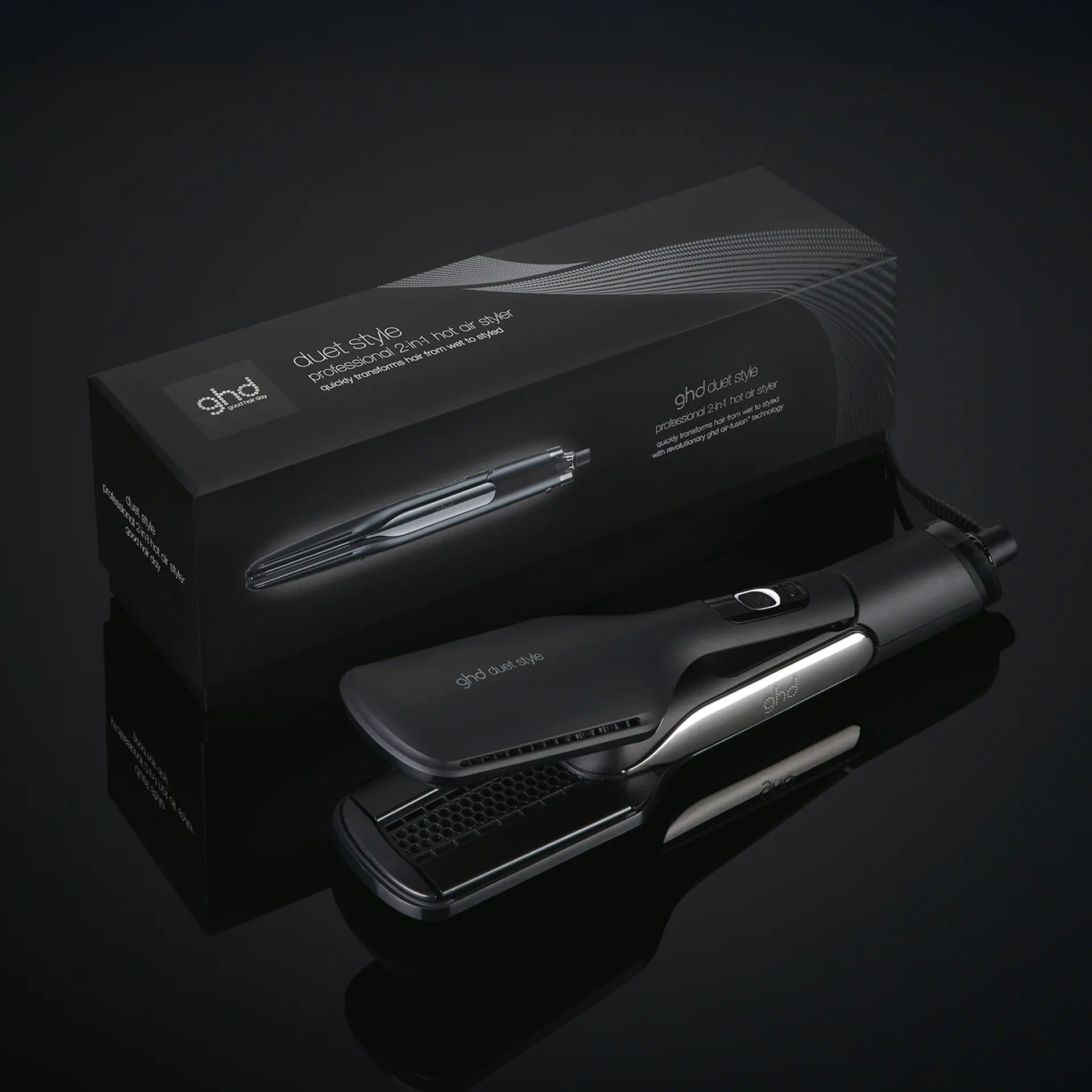 GHD Duet Style 2-In-1 Dryer And Straightener In Black
