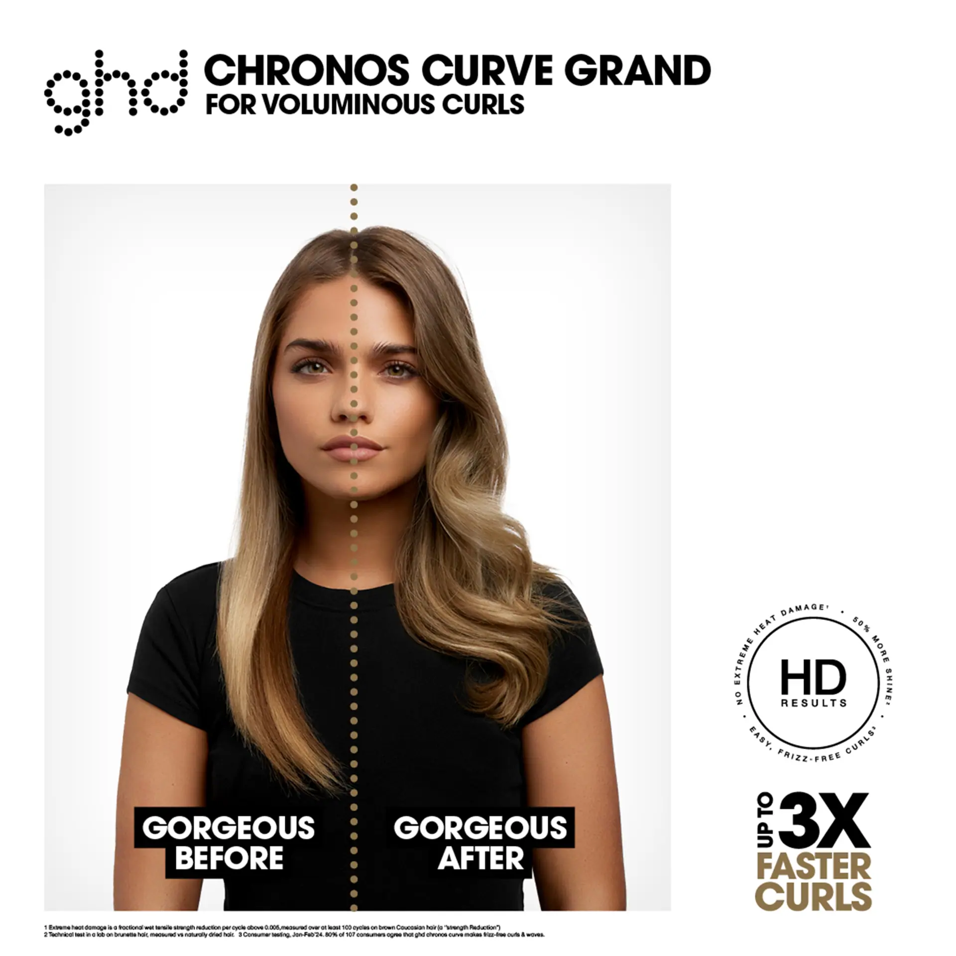 GHD Chronos Curve Grand Curling Tong in Dusted Pink