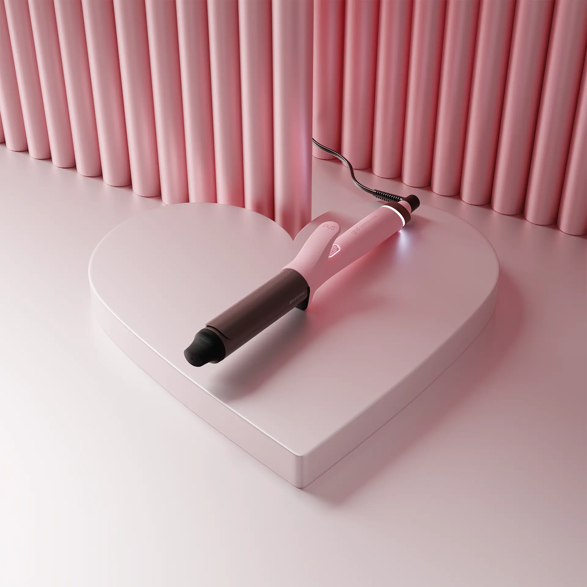 GHD Chronos Curve Grand Curling Tong in Dusted Pink