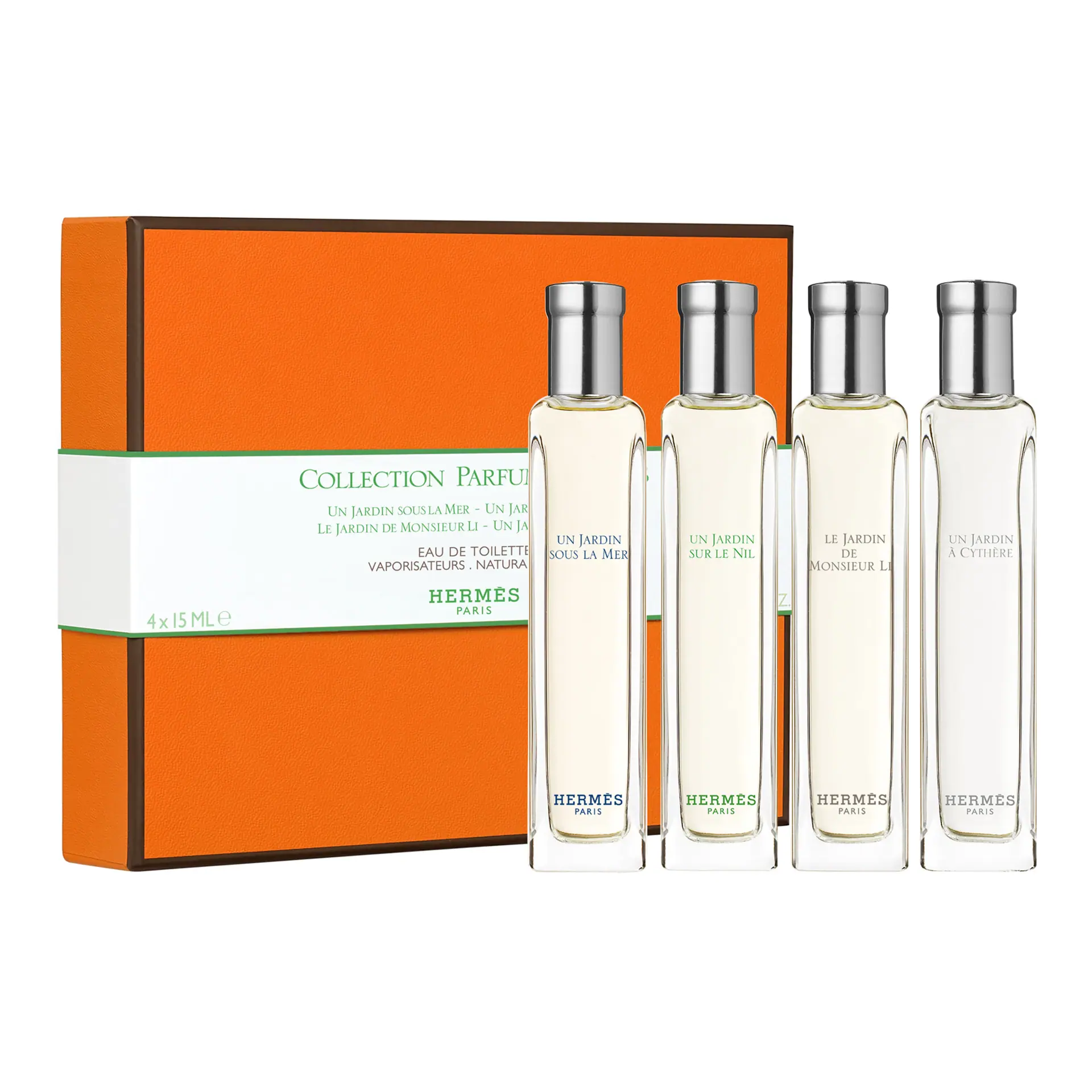 Hermès Jardin Collection 15ml Nomad Set (Sous La Mer + Sur Le Nil + Monsieur Li + A Cythere)
