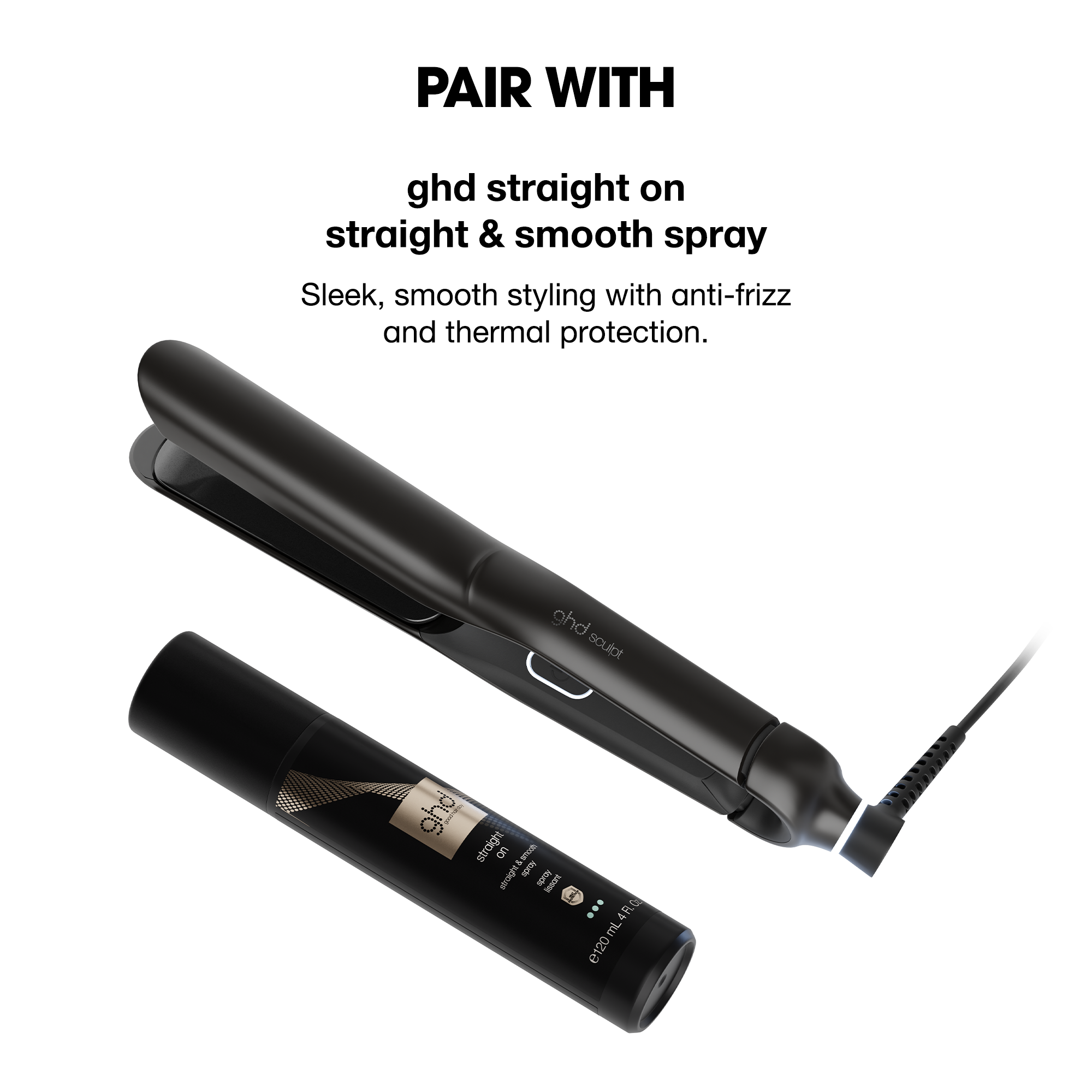 GHD Sculpt Interactive Hair Straightener in Black