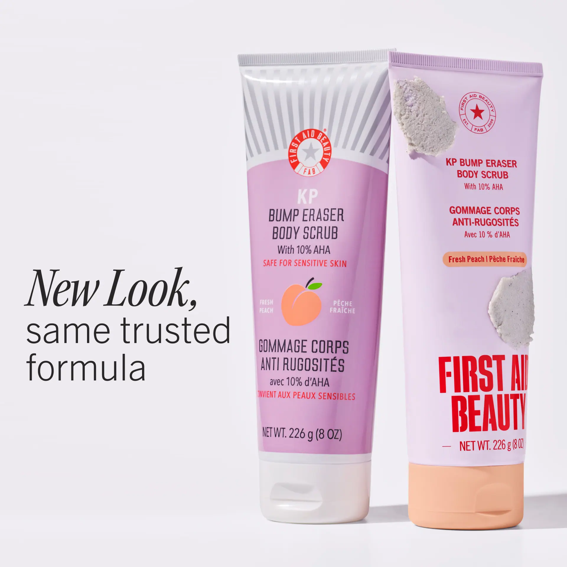 First Aid Beauty KP Bump Eraser Body Scrub w. 10% AHA 237ml - Peach