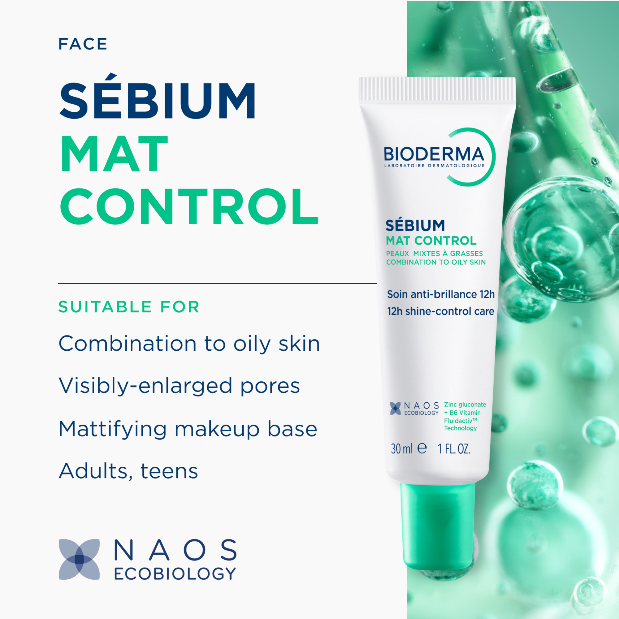 BIODERMA Sébium Mat Control Mattifying Moisturiser - 30ml