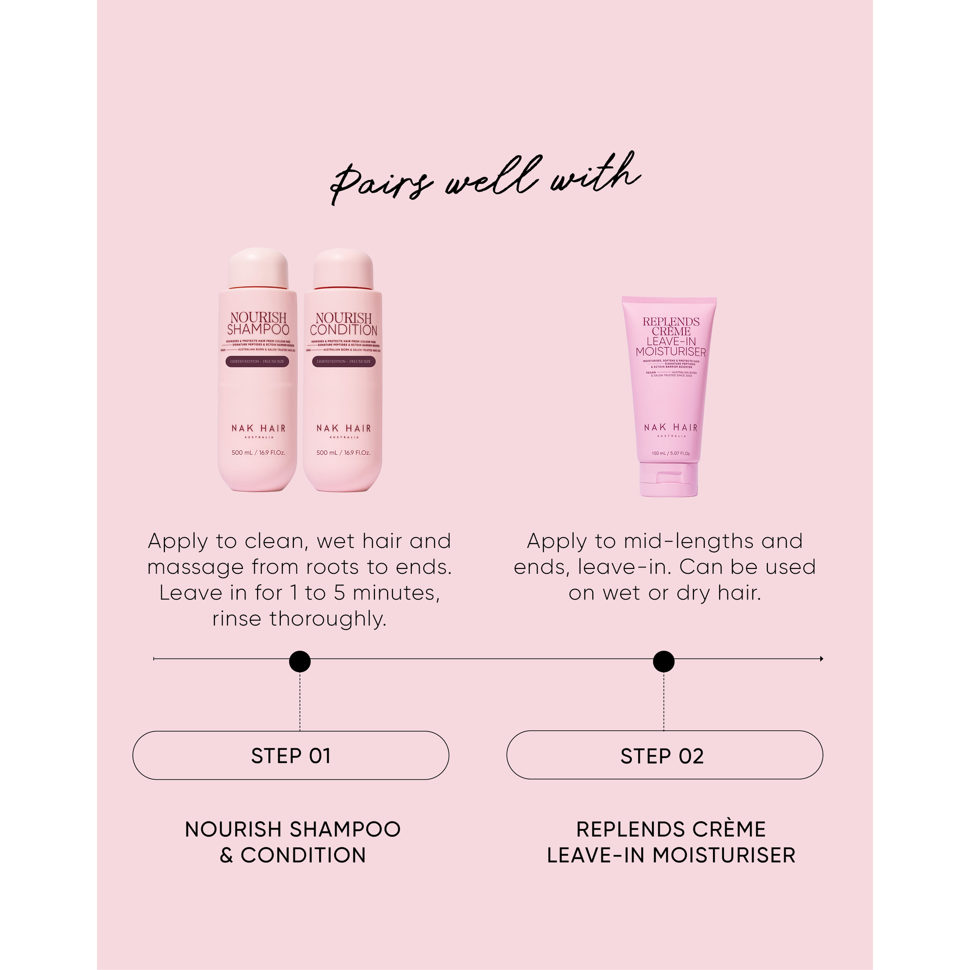 NAK Hair Signature Nourish 500ml Duo