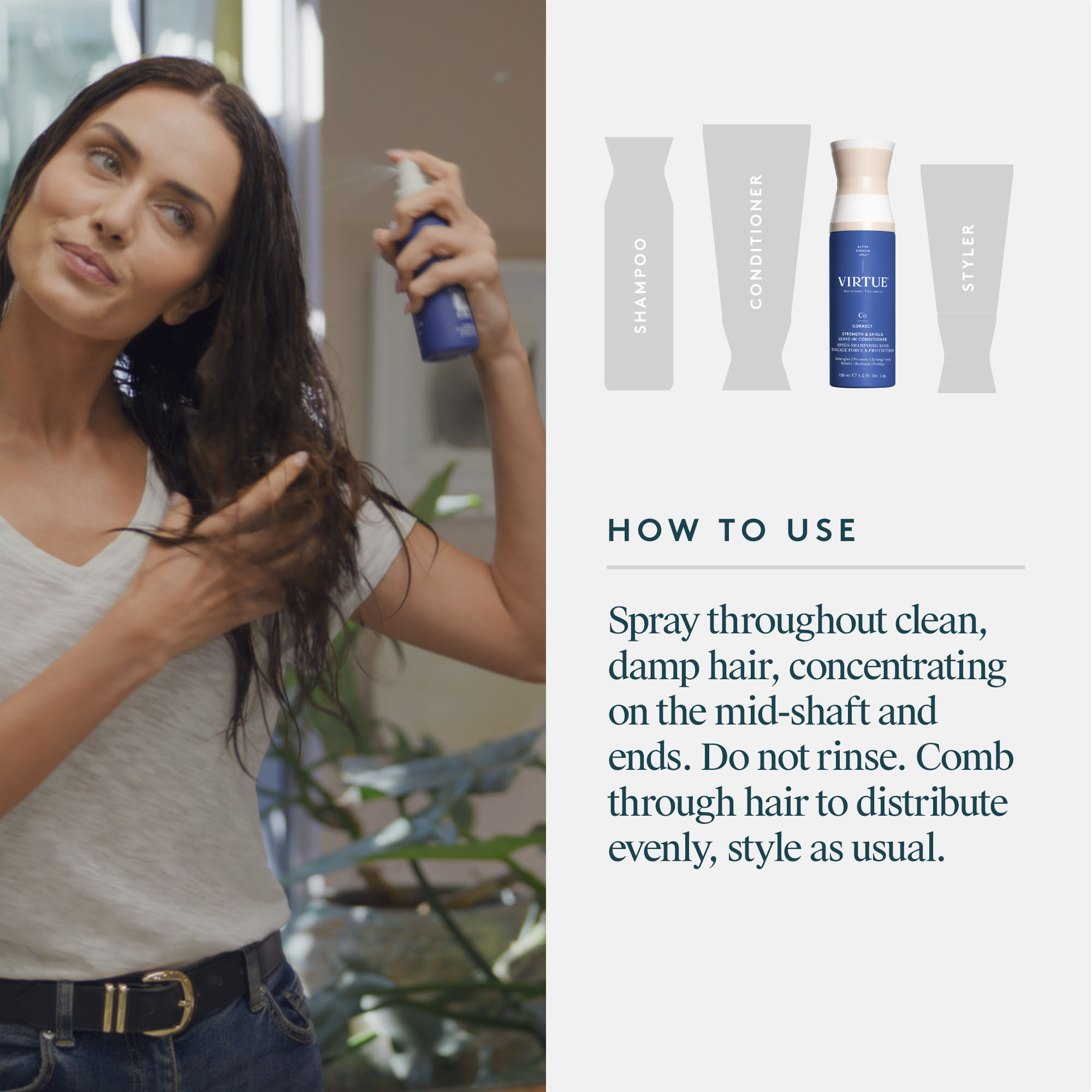 Virtue Strength and Shield Leave In Conditioner 60ml