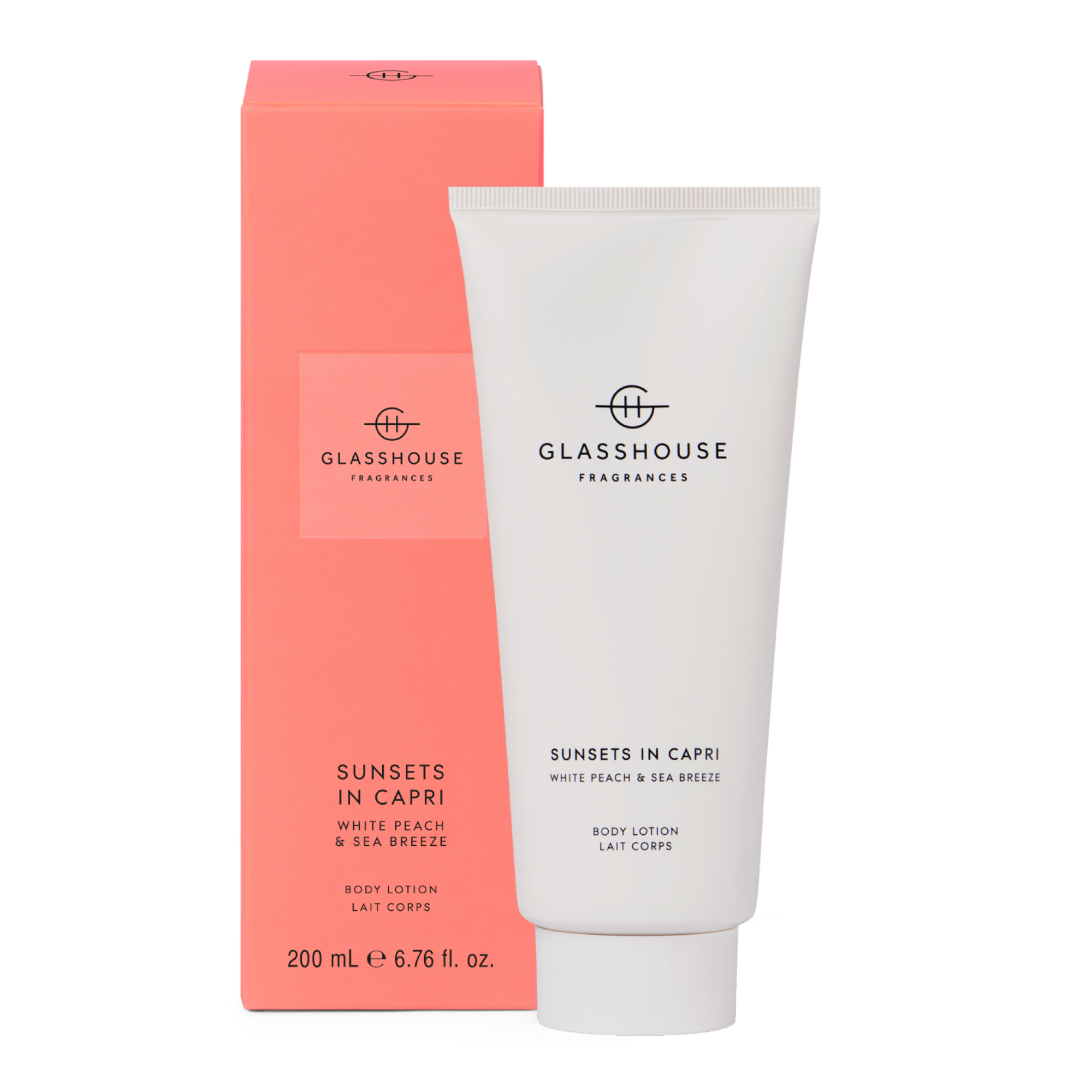 Glasshouse Fragrances 200ml Body Lotion - SUNSETS IN CAPRI