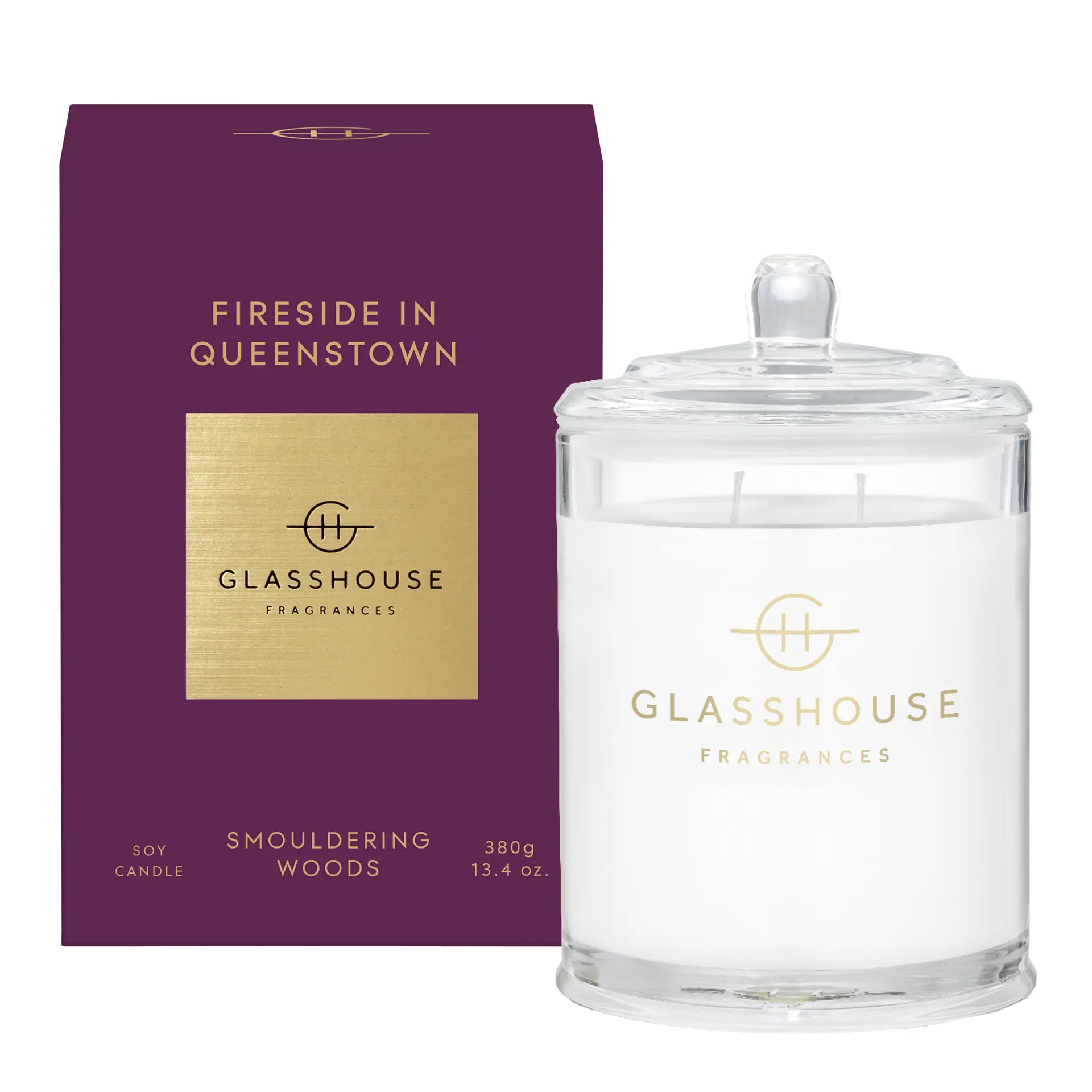 Glasshouse Fragrances Fireside in Queenstown 380g Soy Candle