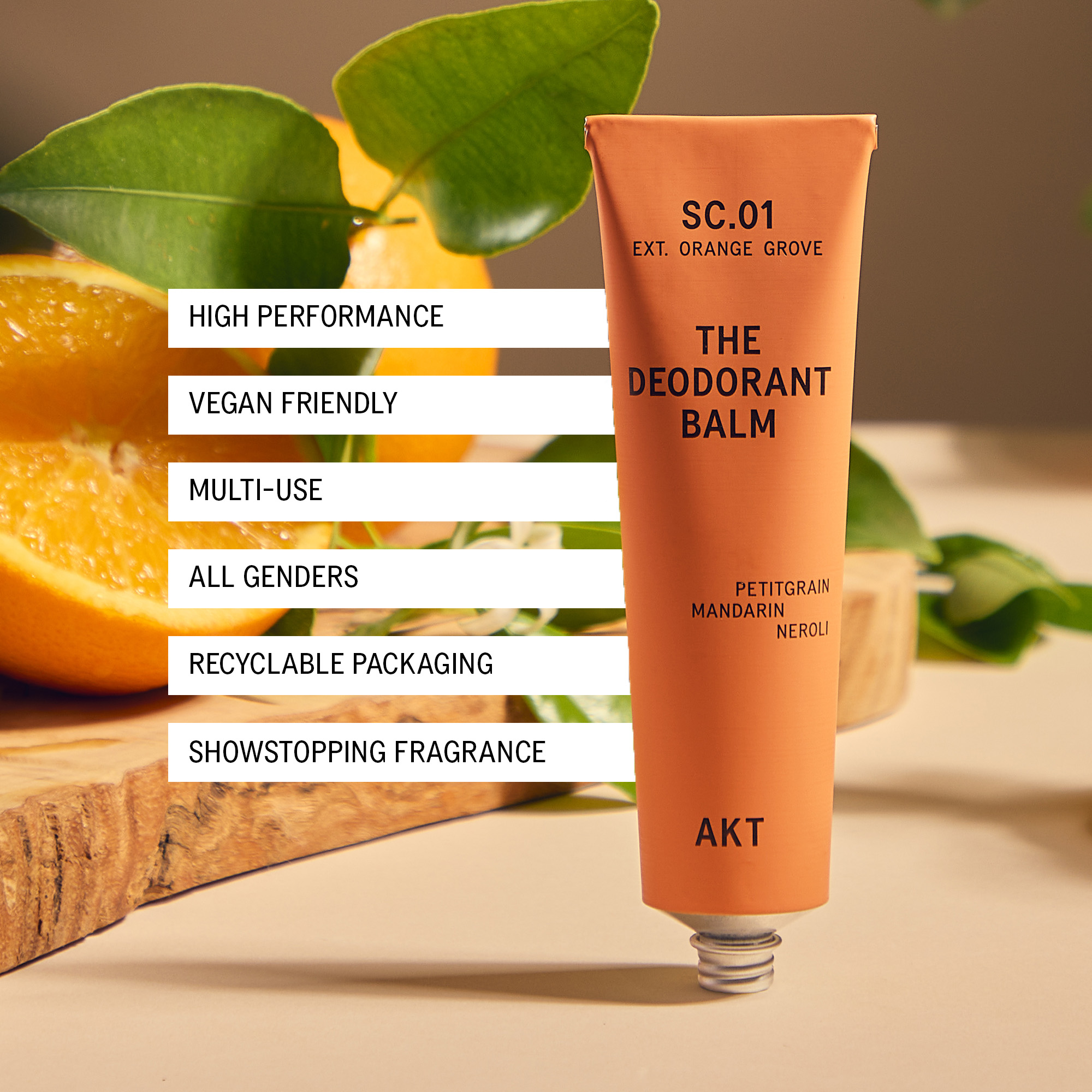 AKT London The Deodorant Balm - Orange Grove Sc.01