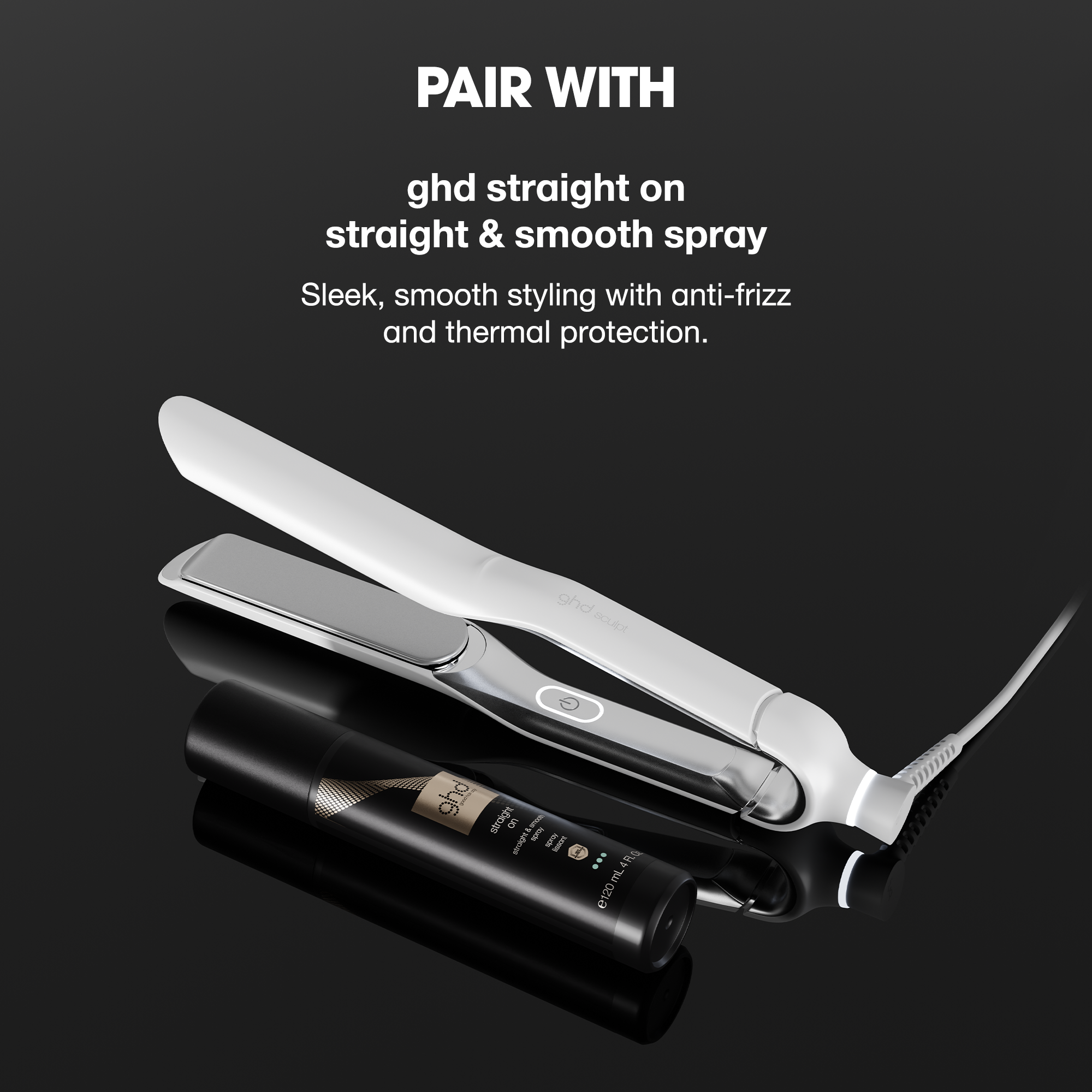 GHD Sculpt Interactive Hair Straightener in White