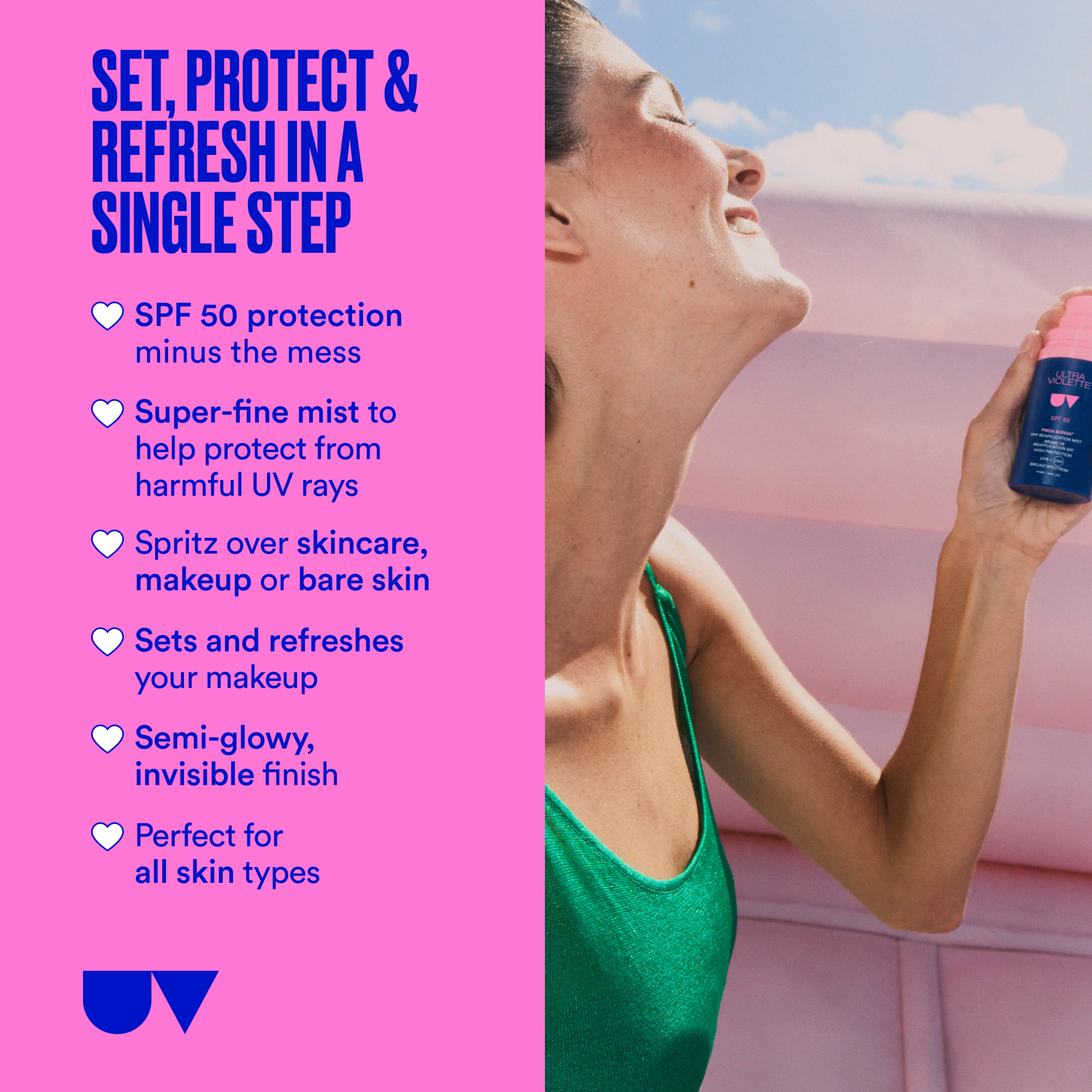 Ultra Violette Preen Screen SPF 50 Reapplication Mist 50ml