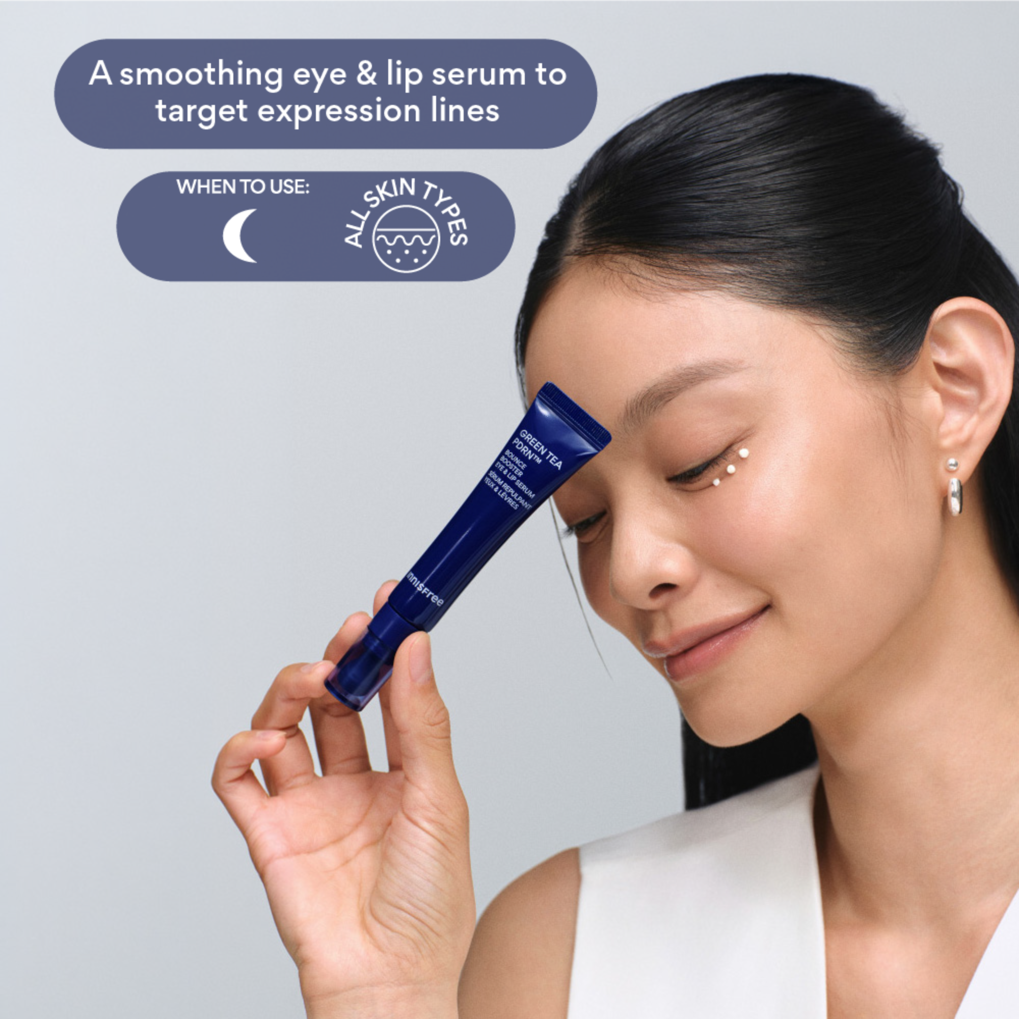 INNISFREE Green Tea PDRN™ Bounce Booster Eye & Lip Serum 15ml