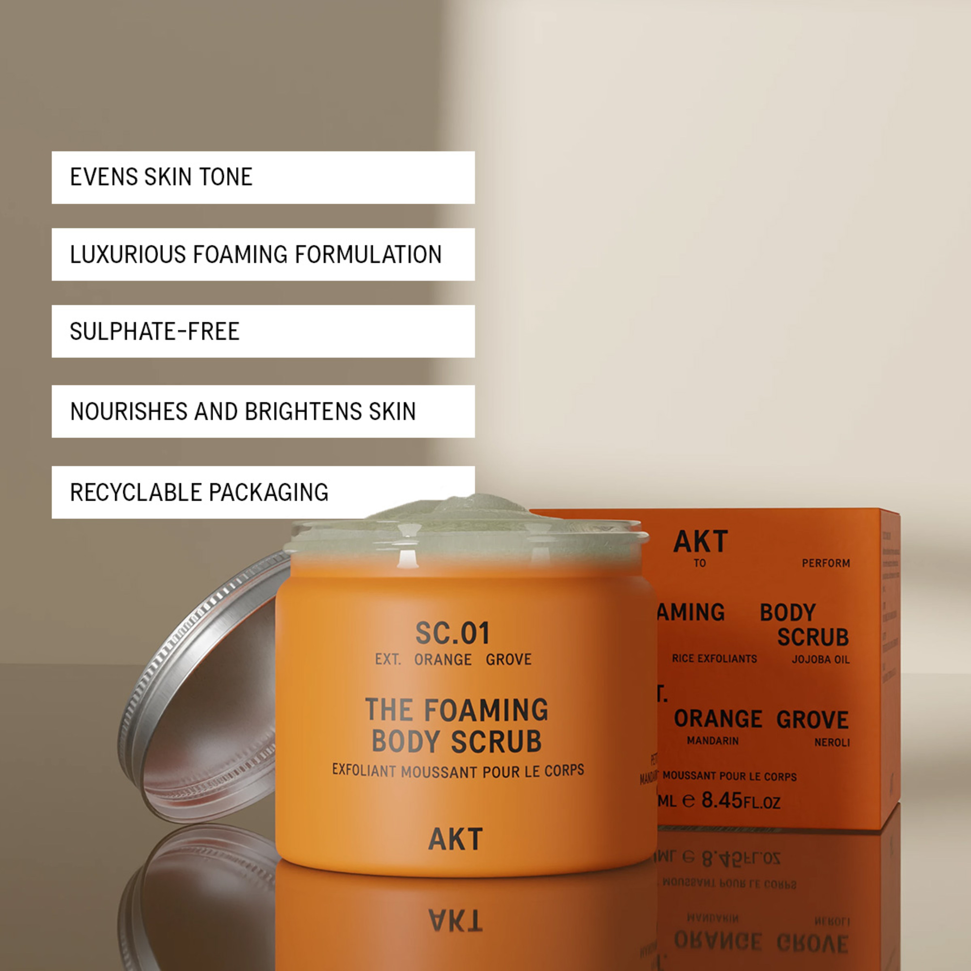 AKT London The Foaming Body Scrub