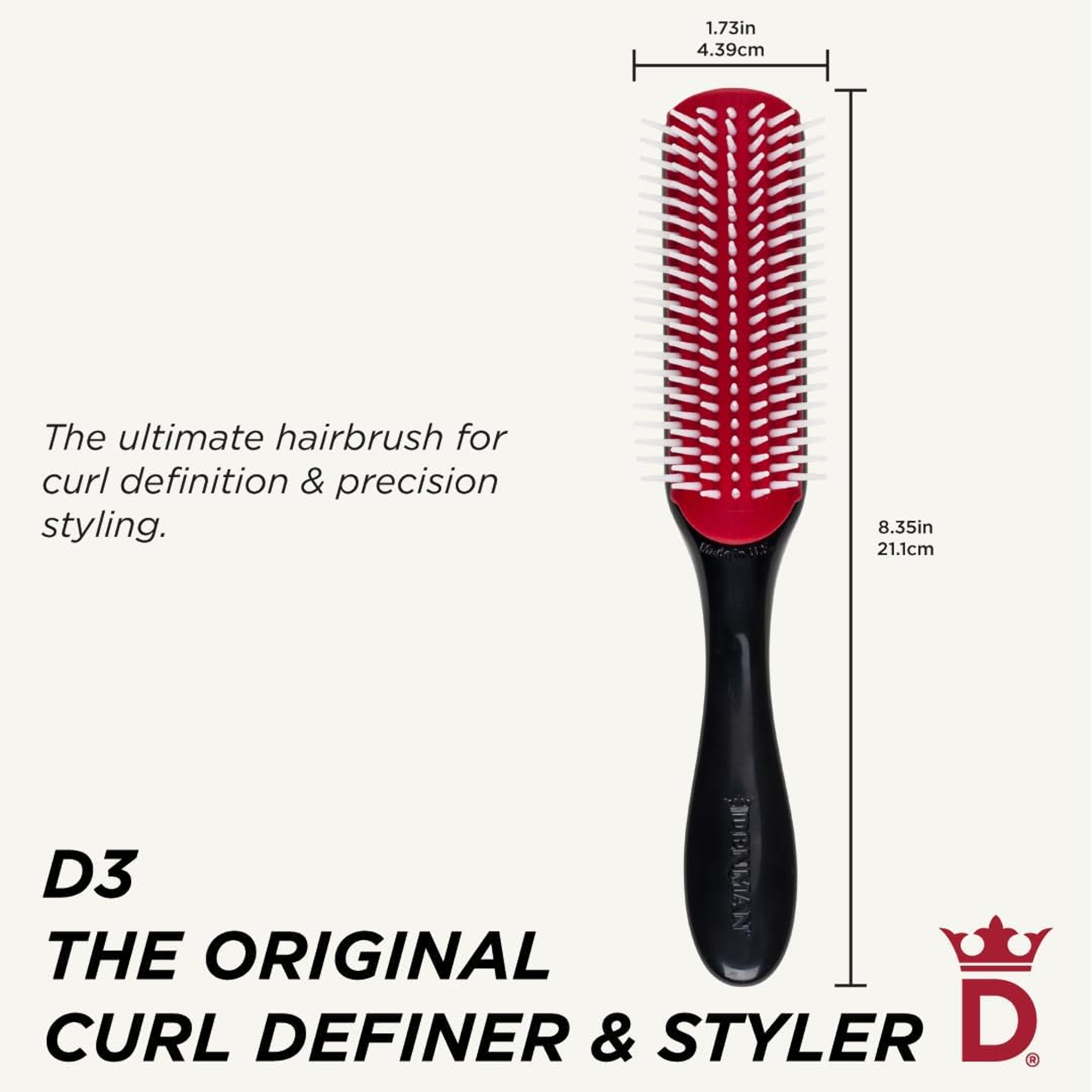 Denman D3 7 Row Styler Classic Brush
