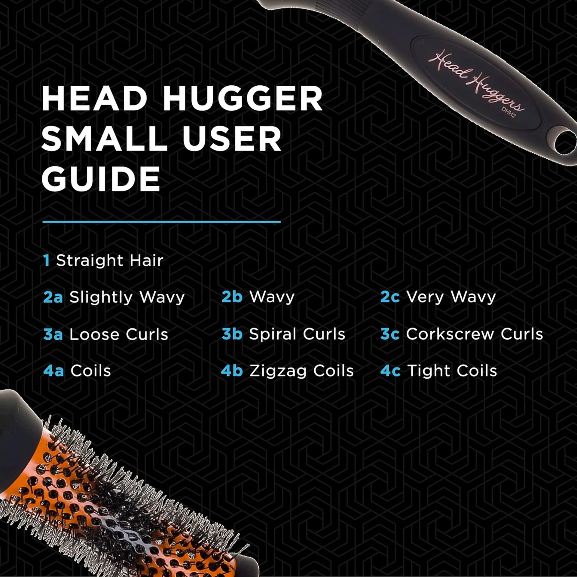 Denman DHH2 Head Hugger 33mm Orange Brush