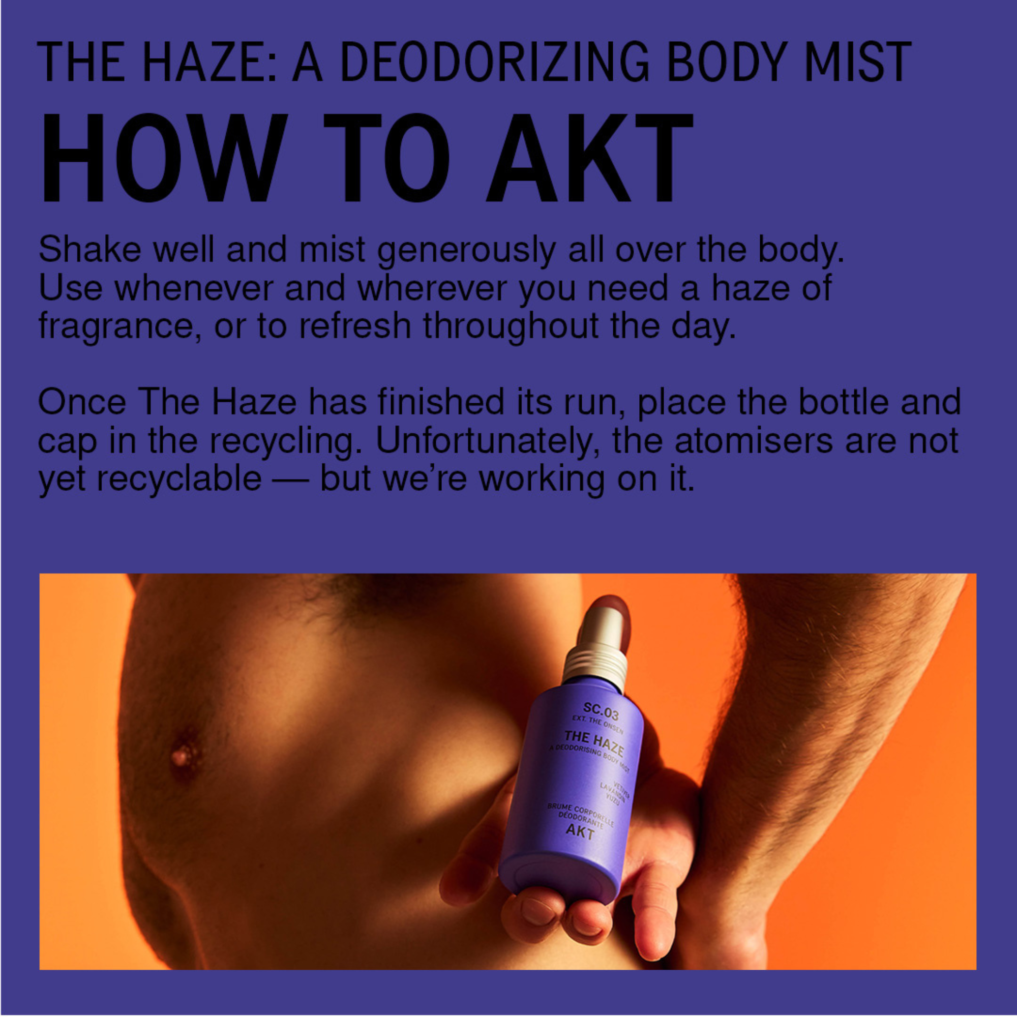AKT London The Haze Body Deodorizing Mist - The Onsen Sc.03