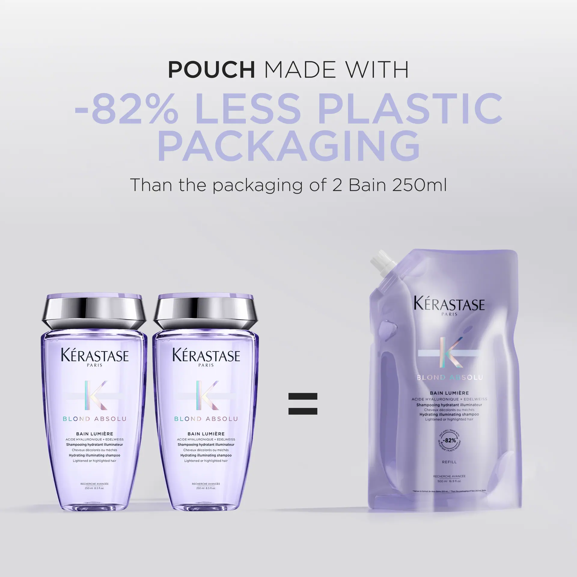 Kérastase Blond Absolu Bain Lumiére Refill Shampoo Pouch For Lightened and Highlighted Hair 500ml