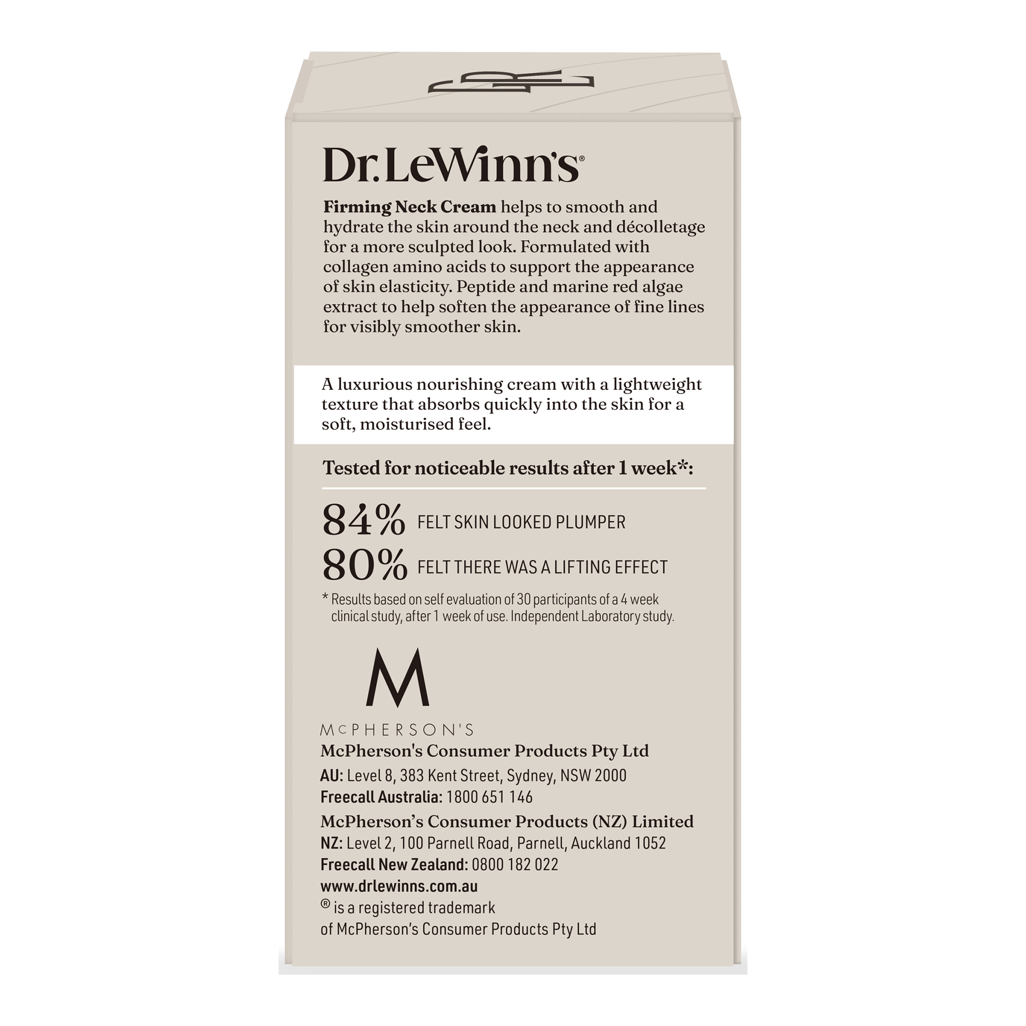 Dr LeWinn's Plump & Lift Firming Neck Cream 50ml