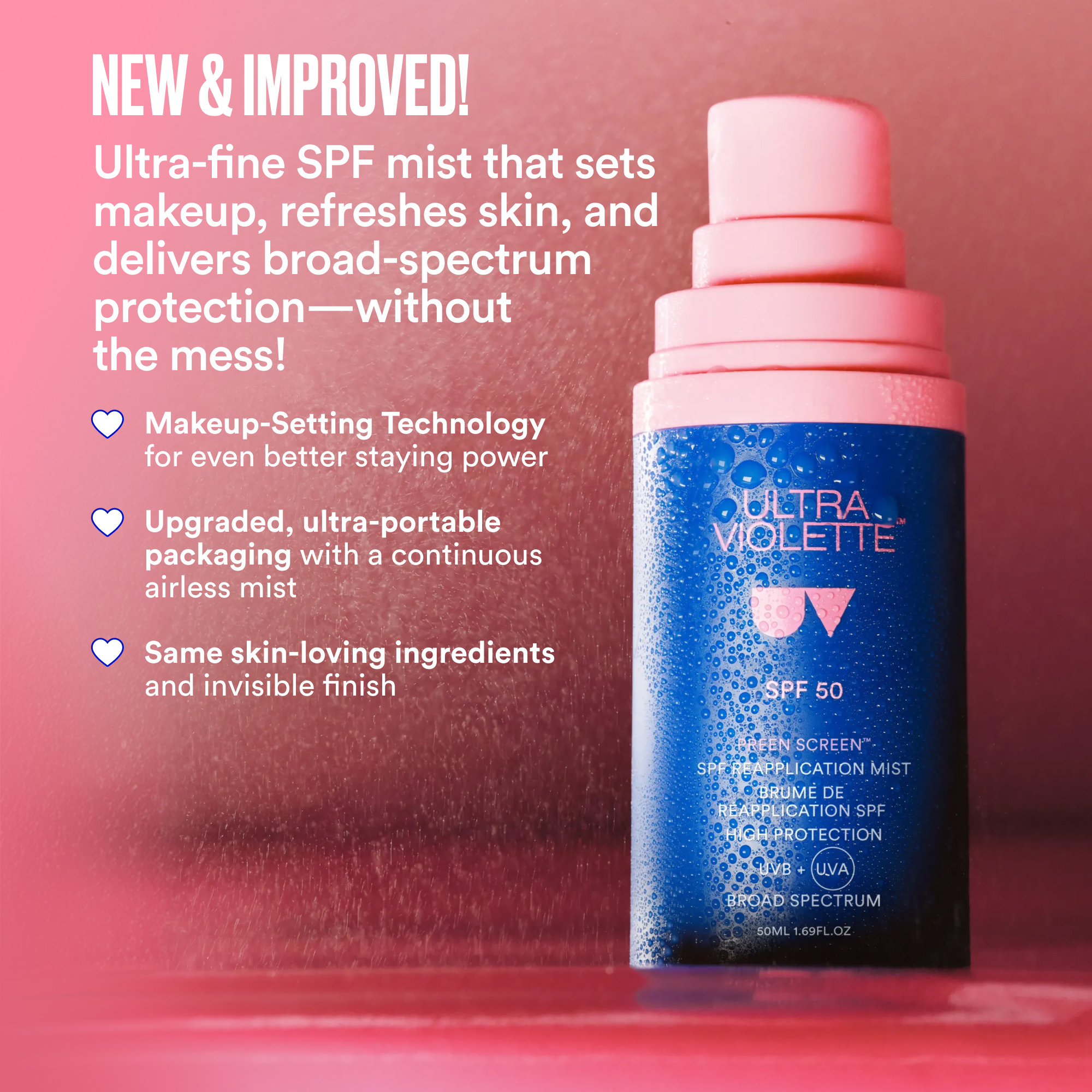 Ultra Violette Preen Screen SPF 50 Reapplication Mist 50ml